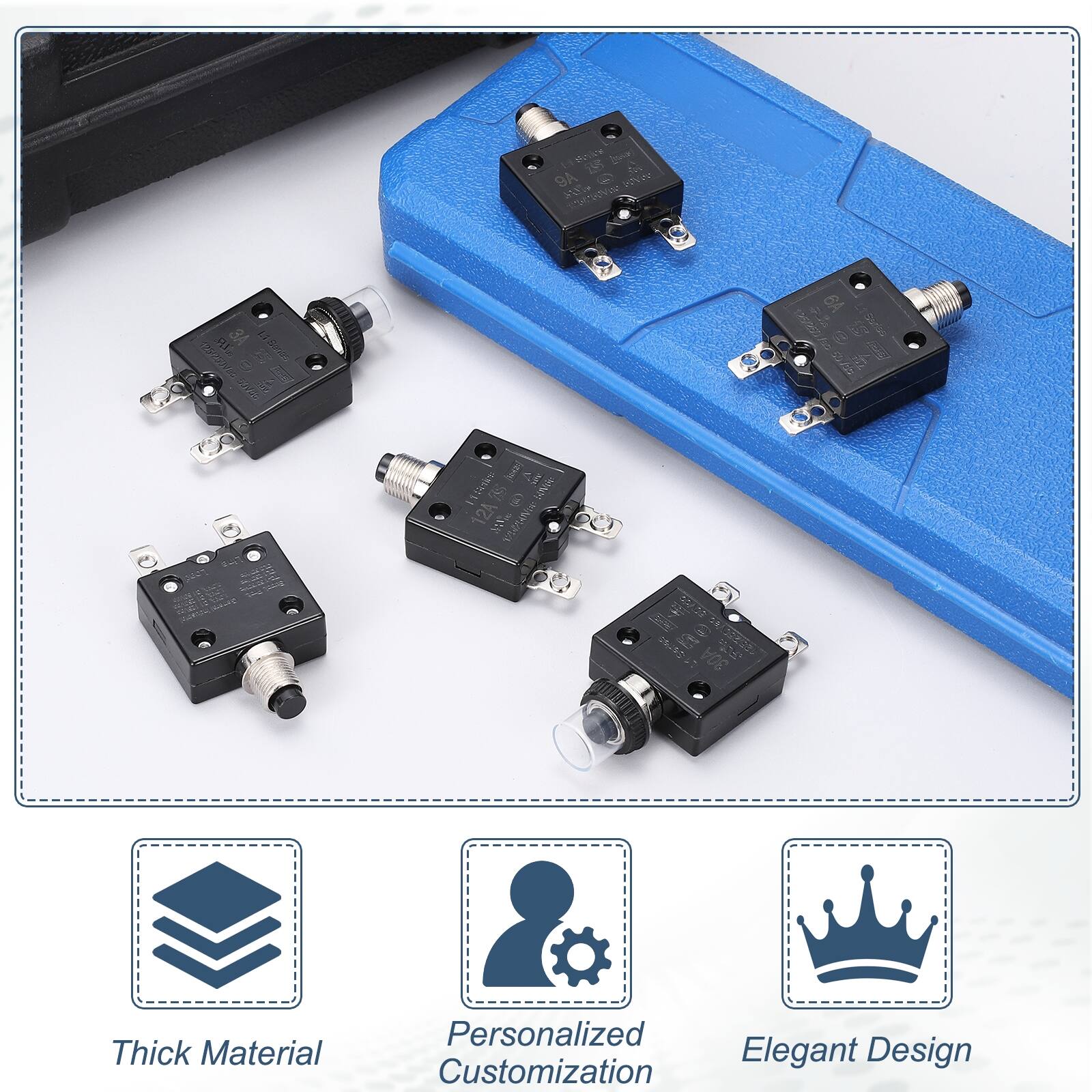 Wiebo 155 9A 1 vovez s Cirw L  
2 6 b pos 5 9 1 12A 3 ma 30A  
Thick Material Personalized Elegant Design Customization