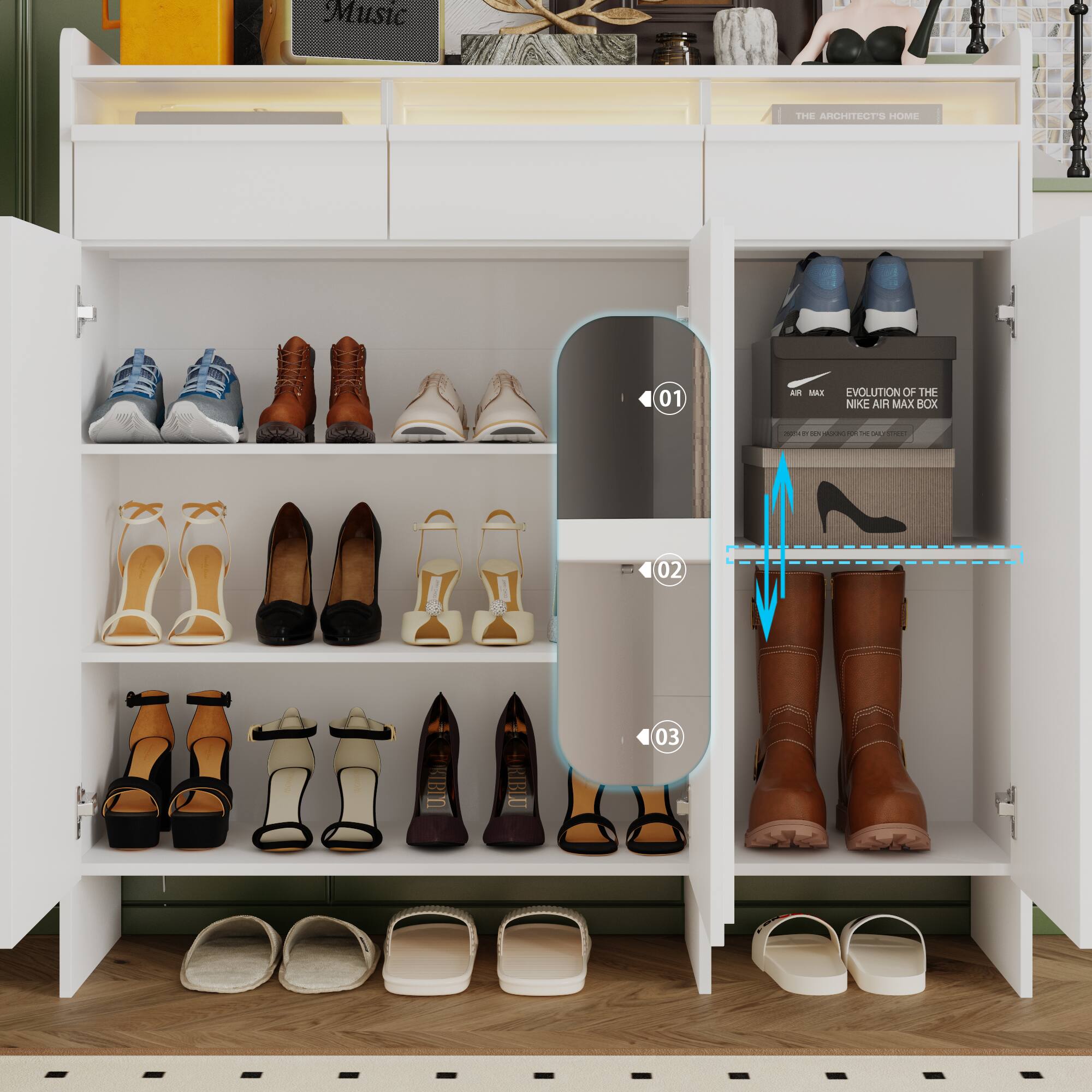 Music THE ARCHITECT'S HOME 01 a DA EVOLUTION OF THE NIKE AIR MAX BOX - - - aidd - - 1  02 03