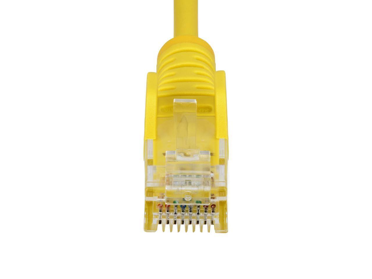 Alt View 4. StarTech.com - StarTech 25ft Yellow Slim CAT6 Ethernet Cable, 100W PoE, UTP, LSZH, 28AWG, Slim RJ45 Patch Cord.