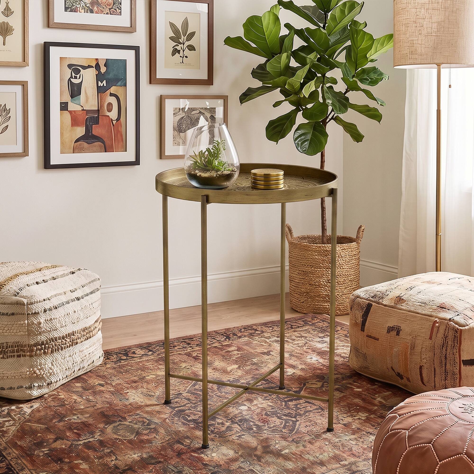 Alt View 7. Homcom - Table for Living Room - Gold.