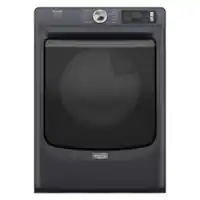 Maytag - 7.4 Cu. Ft. Smart Electric Dryer with Steam and Pet Pro System - Midnight Steel - Front_Zoom