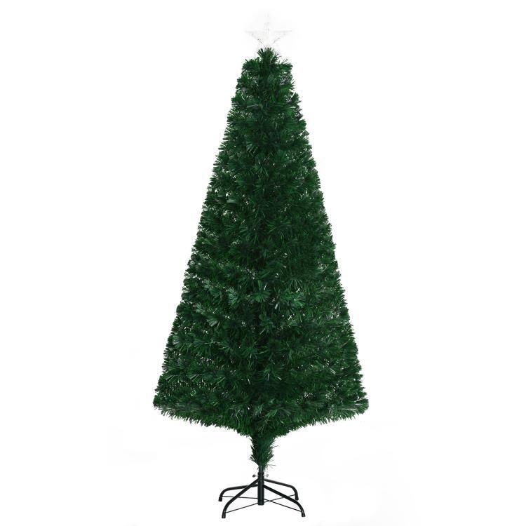 Alt View 10. PULUZ - 6 feet Tall Douglas Fir Pre-Lit Artificial Christmas Tree with Realistic Branches, 24 Multi-Color LED Lights - Green.