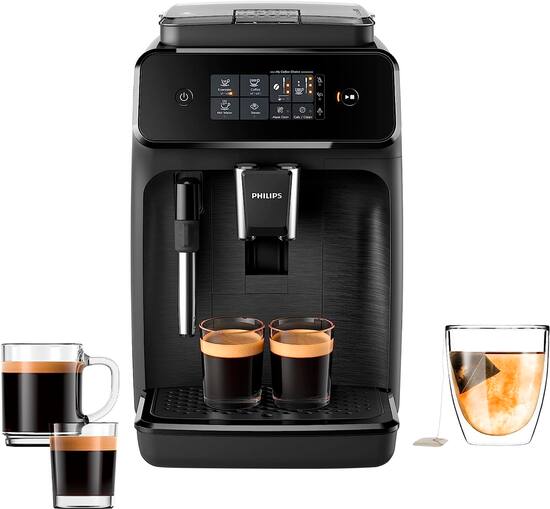 Philips 1200 Series Fully Automatic Espresso Machine with Milk Frother Black EP1220 04 Best Buy