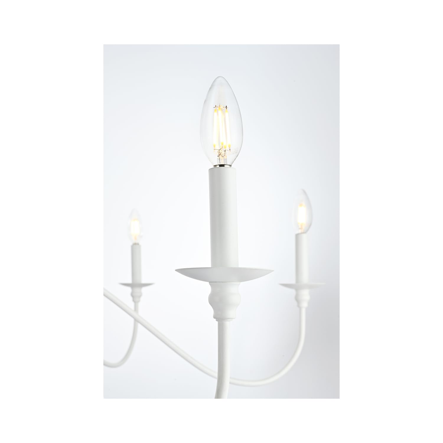 Alt View 1. Living District - Rohan 54 inch chandelier in White - White.