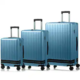 Champs - Fresh II 3-Piece Hardside Luggage Set - Blue