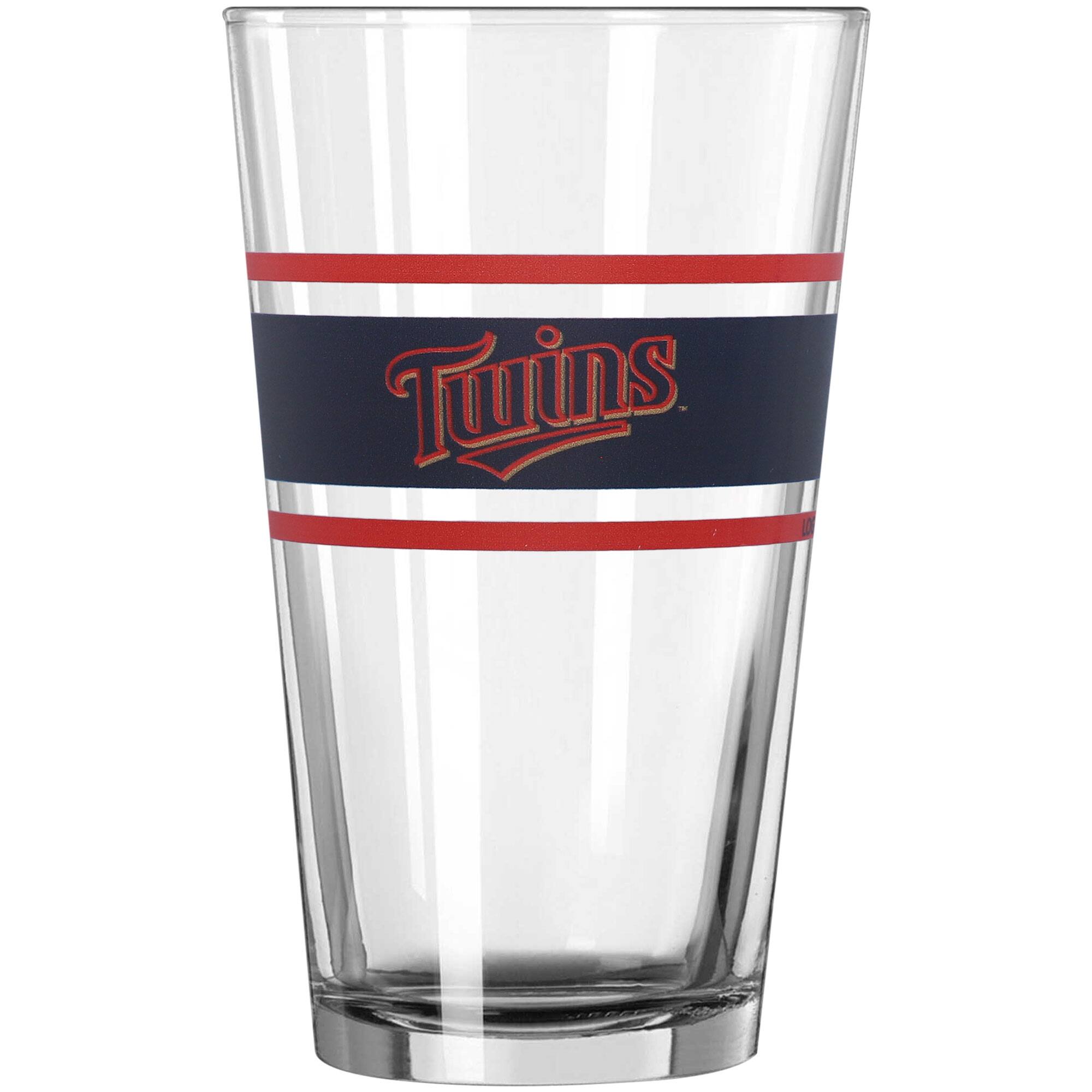 Alt View 1. Logo Brands - 16oz. Stripe Pint Glass - Multicolor.