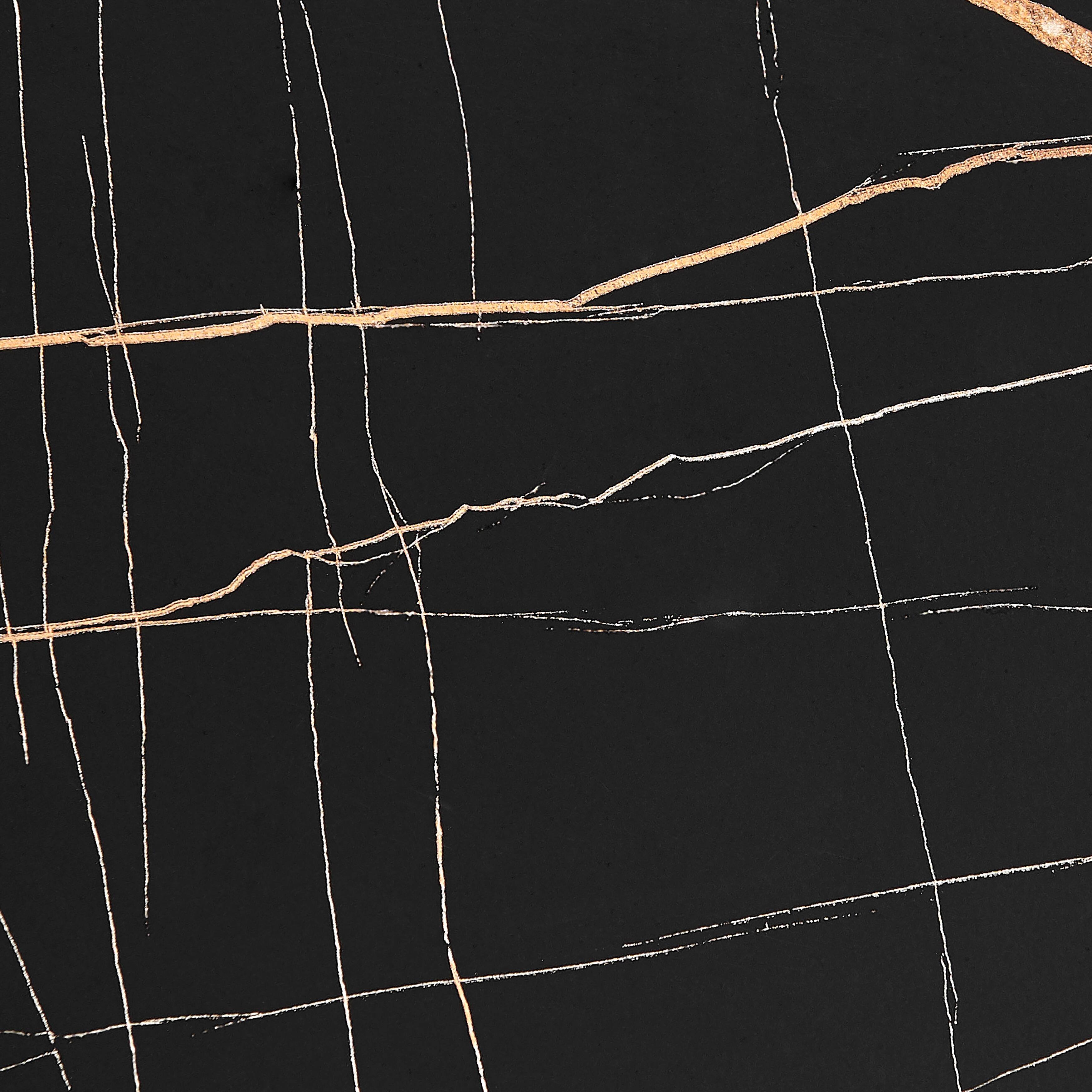 Alt View 7. Danya B - Carter Oval Teardrop Couch-Side Accent C-Table - Black Marble/Black - Black Marble/Black.