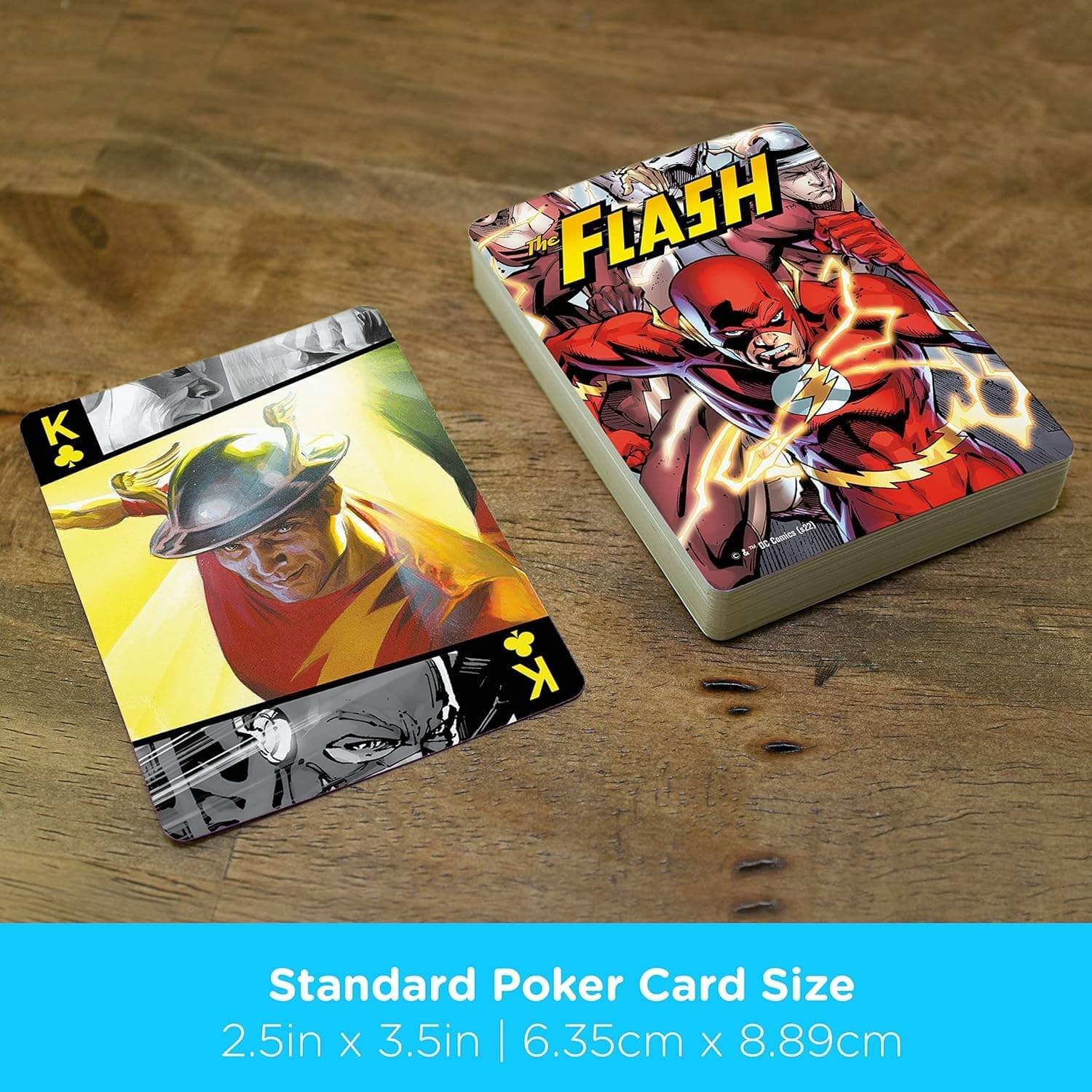 The FLASH  
Sumlics i2 & = K  
Standard Poker Card Size  
2.5in x 3.5in | 6.35cm x 8.89cm  

Standard Poker Card Size  
2.5in x 3.5in | 6.35cm x 8.89cm