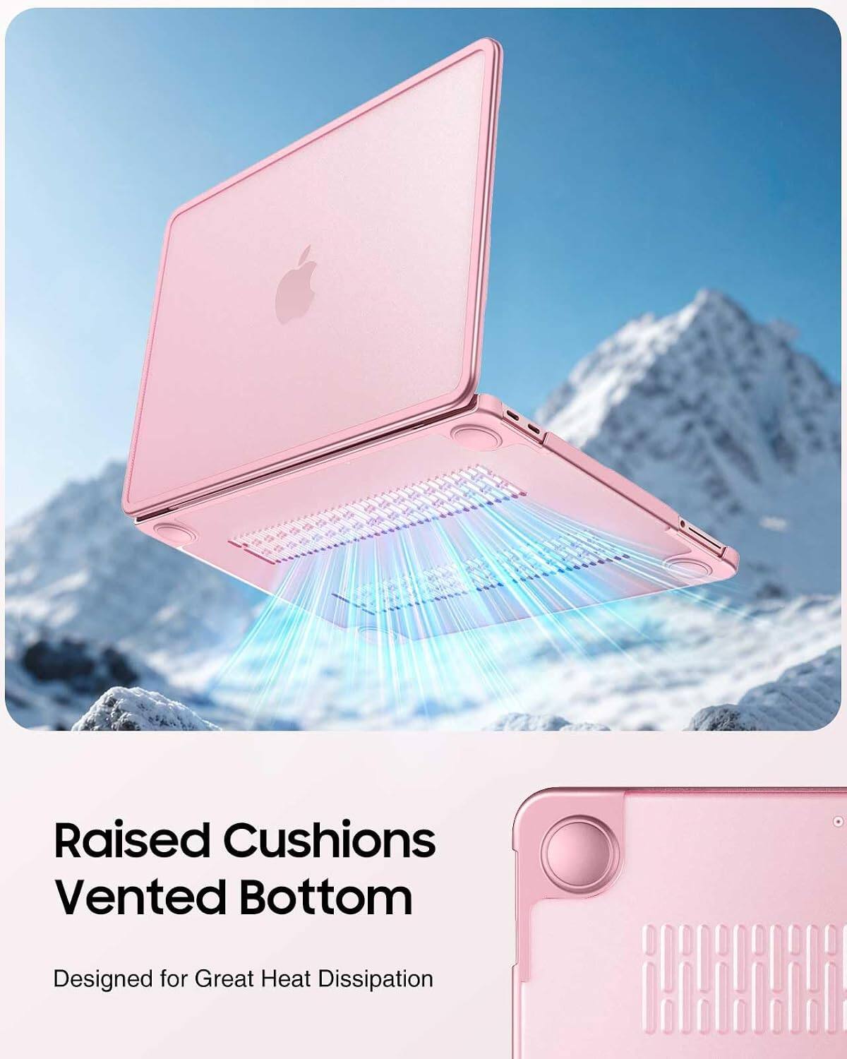 Raised Cushions Vented Bottom  
Designed for Great Heat Dissipation