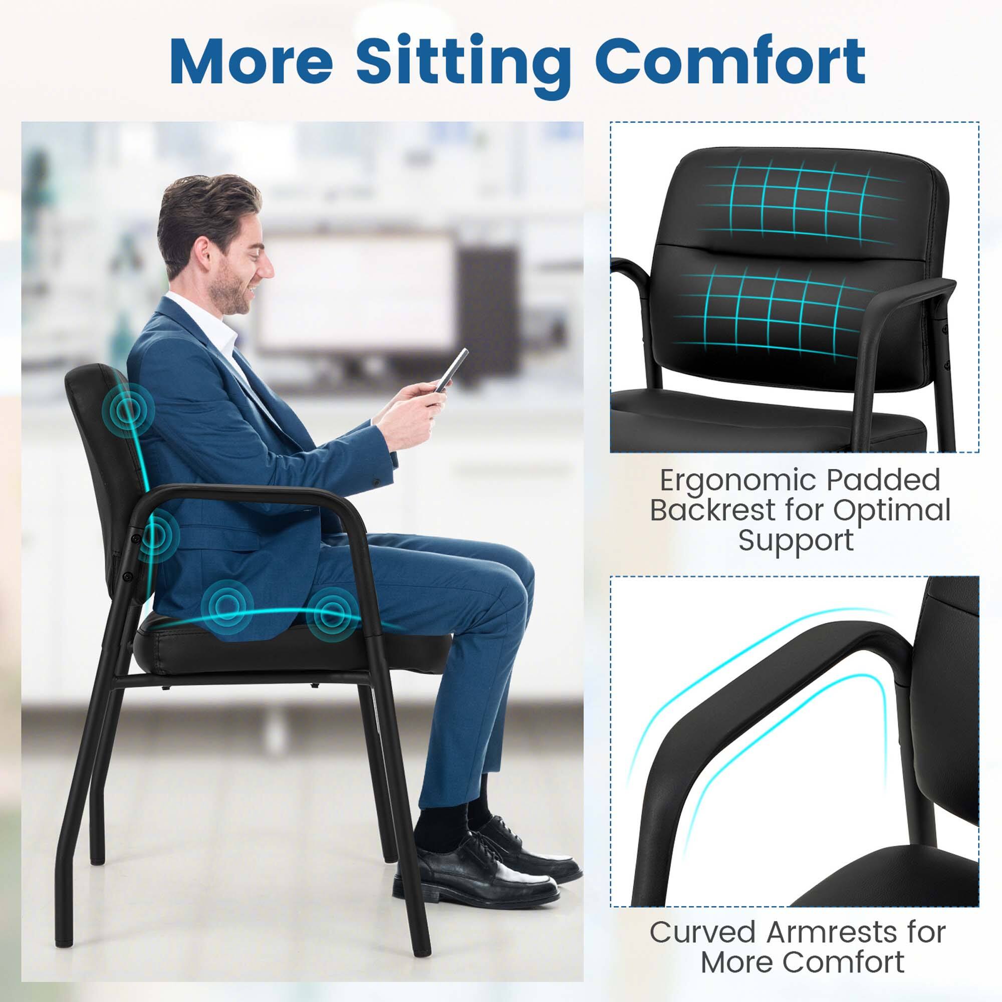 More Sitting Comfort

Ergonomic Padded Backrest for Optimal Support

Curved Armrests for More Comfort