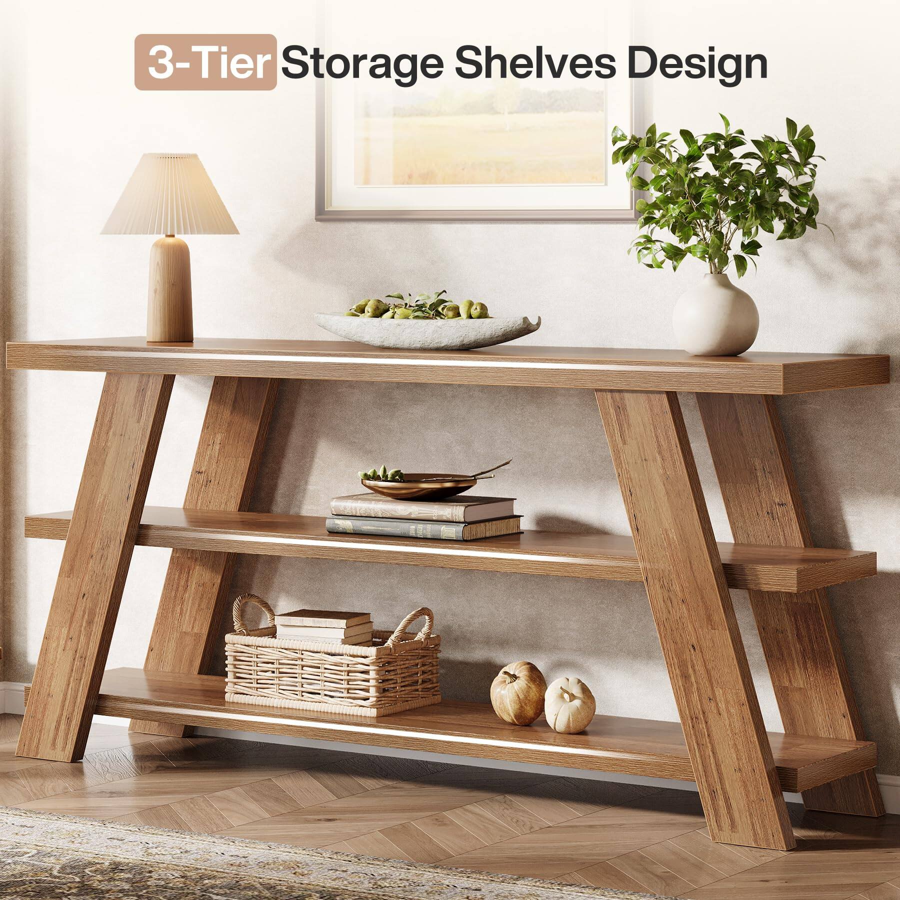 3-Tier Storage Shelves Design