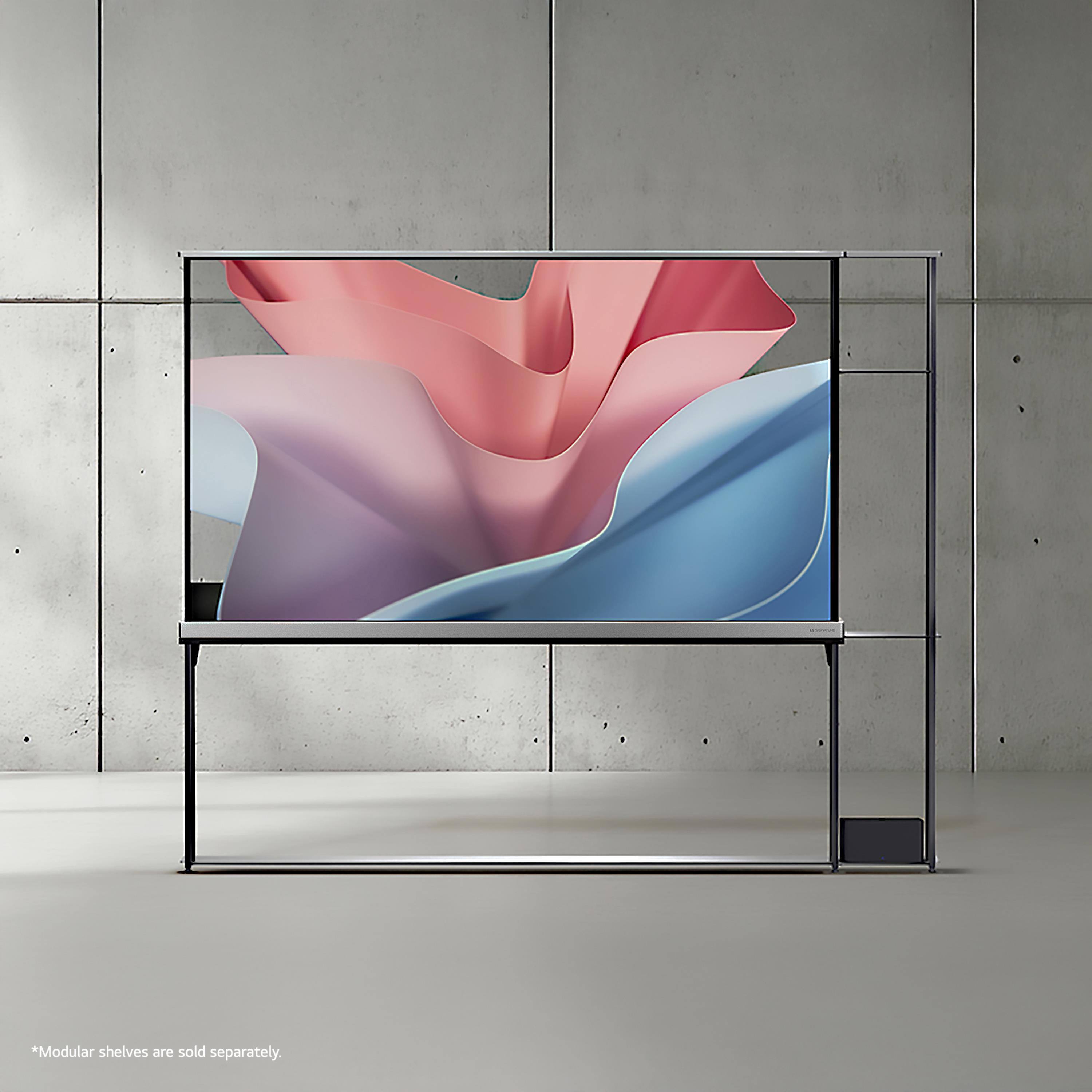 Modular shelves are sold separately.