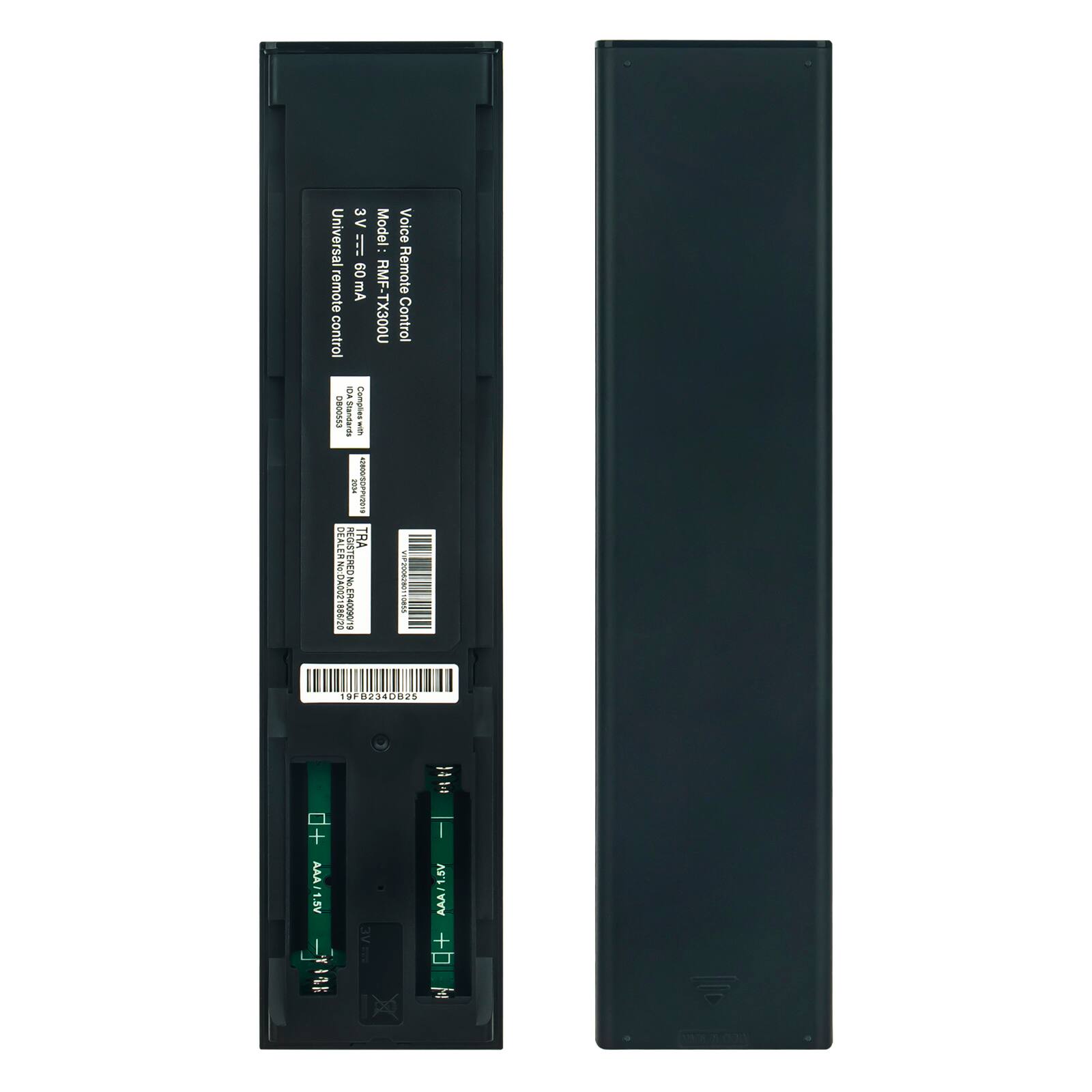 3V Universal Remote Control  
Model: RMF-TX300U  
Voice Remote Control  
AAA/1.5V x 2  
DEALER REGISTERED  
105/2 EADONO9