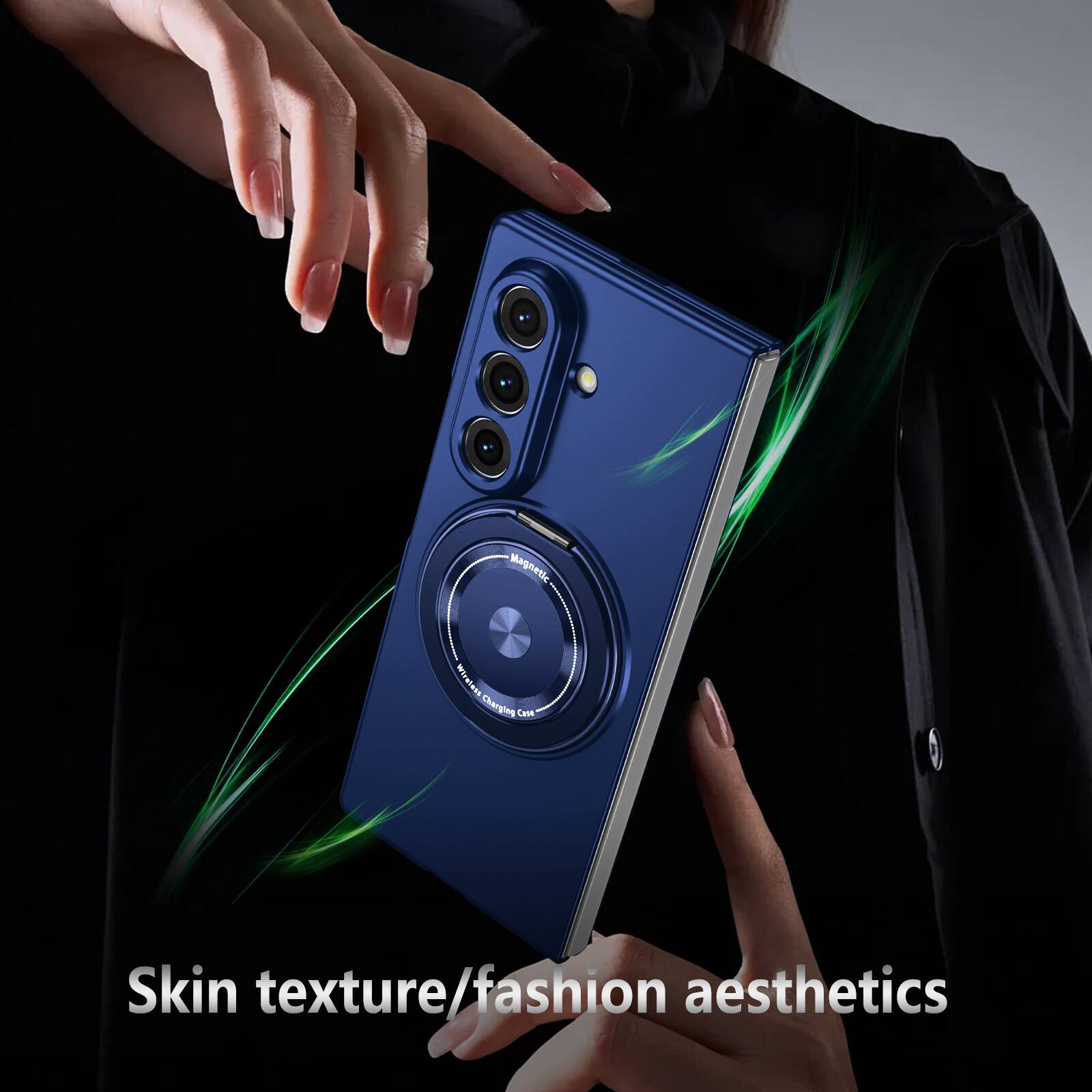 Magnetic Wireless Charging Case  
Skin texture/fashion aesthetics