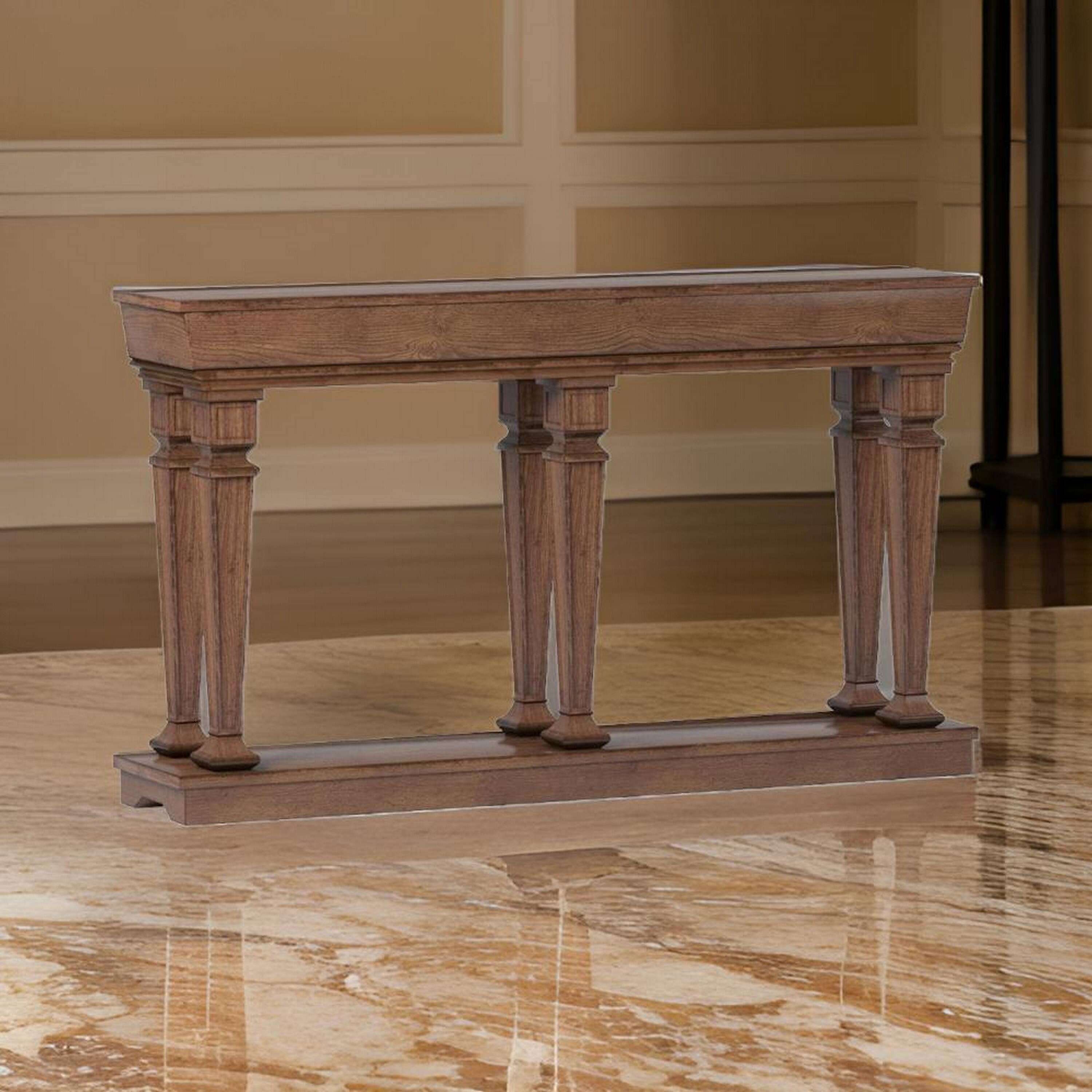 Alt View 5. Manhattan Lane - Wooden Console Table with One Bottom Shelf - Brown.