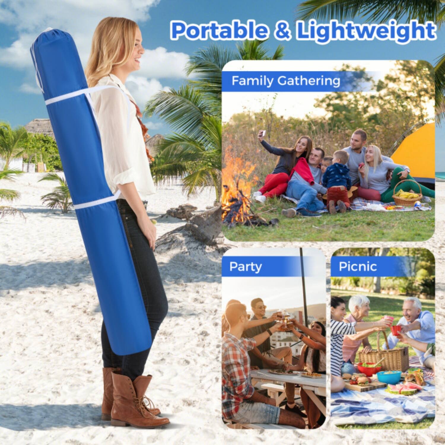 Portable & Lightweight  
Family Gathering  
Party  
Picnic