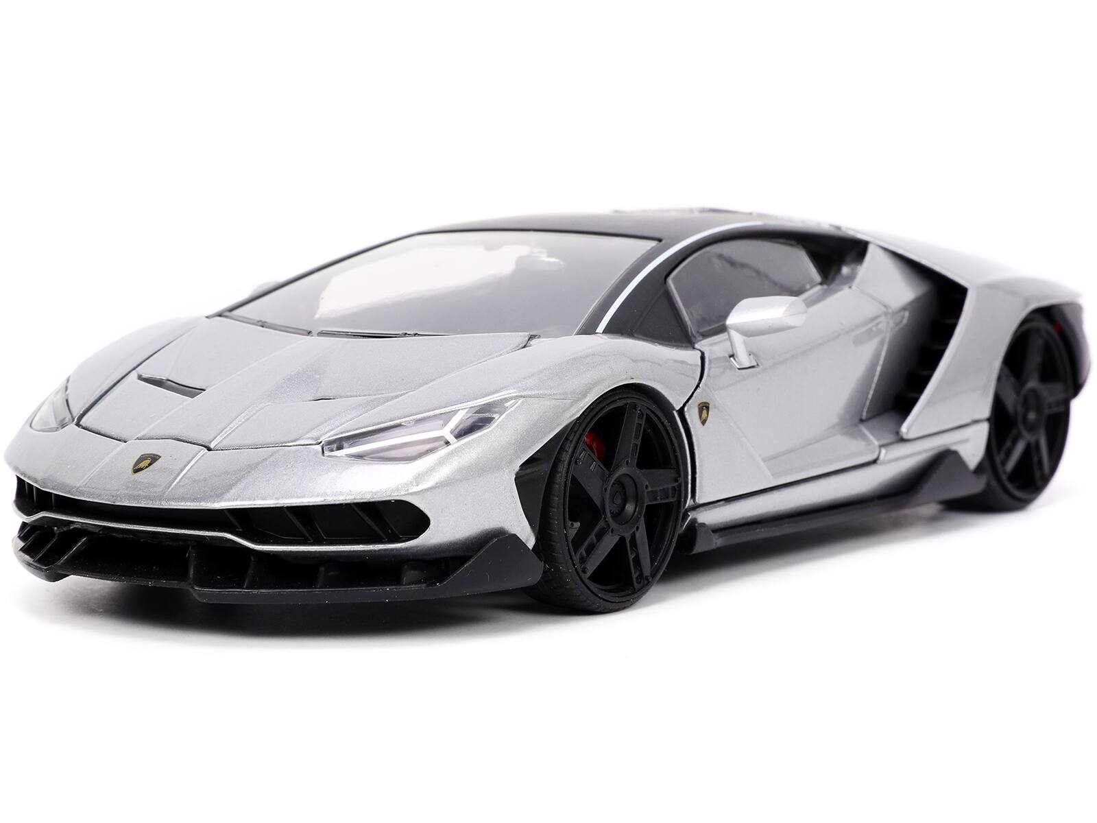 Alt View 1. Jada - Lamborghini Centenario Gray Metallic with Black Top "Hyper-Spec" Series 1/24 Diecast Model Car by Jada.