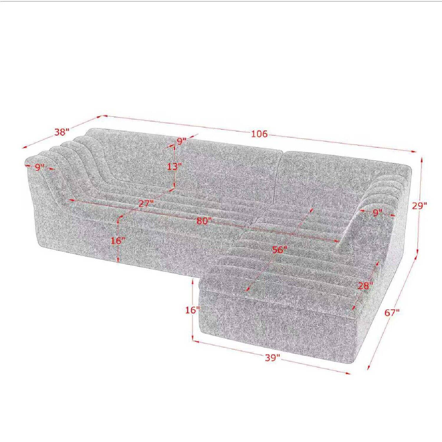 38" 9" 106" 9" 13" 27" 80" 9" 29" 16" 56" 28" 16" 67" 39"