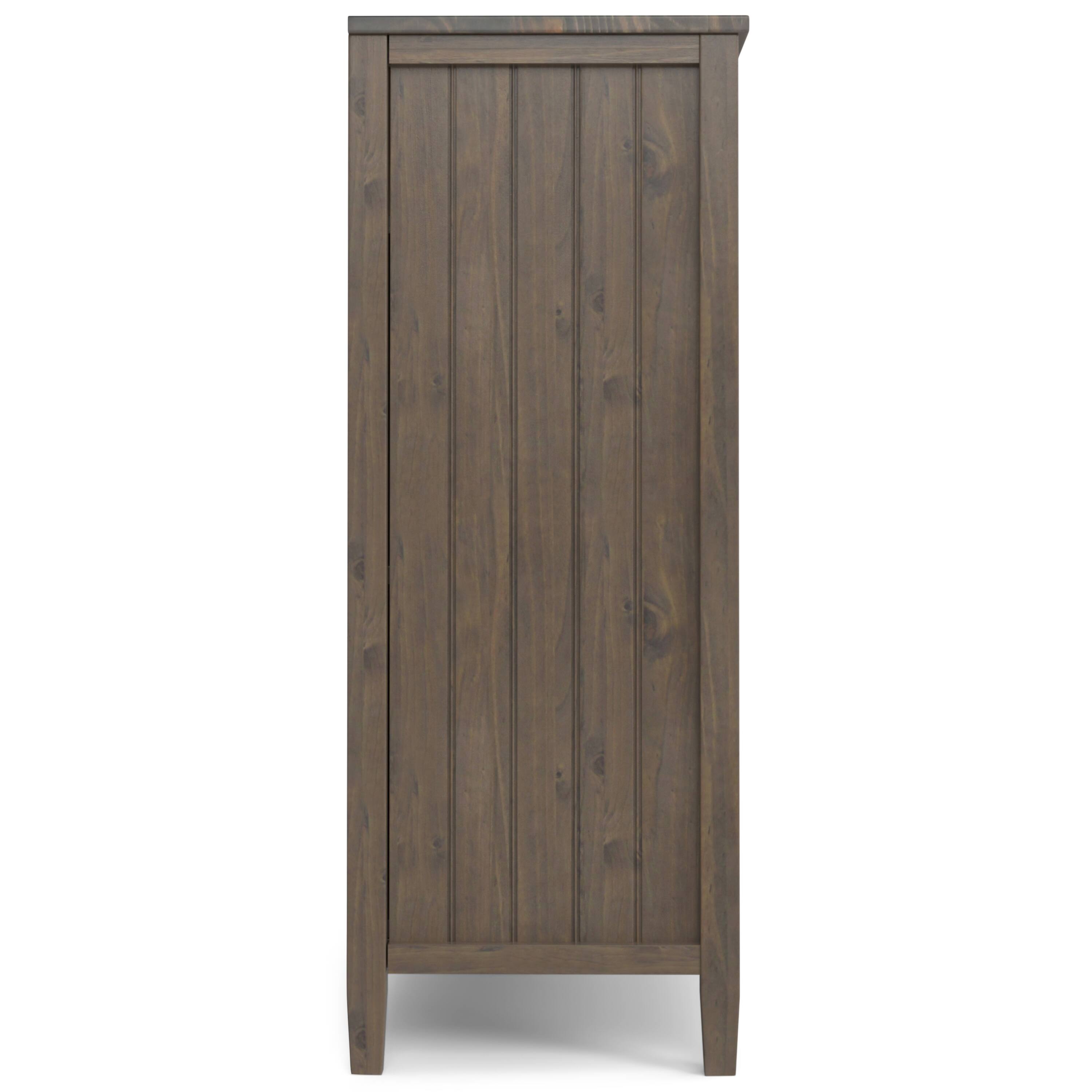 Alt View 1. Simpli Home - Lev 39 inch Storage Cabinet (Set of 2) - Smoky Brown.