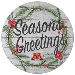 Jardine - Minnesota Golden Gophers 20'' x 20'' Season's Greetings Circle - White