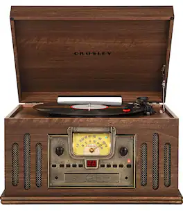 Crosley - Musician 3-Speed Turntable with Radio, CD/Cassette Player, Aux-in and Bluetooth - Walnut