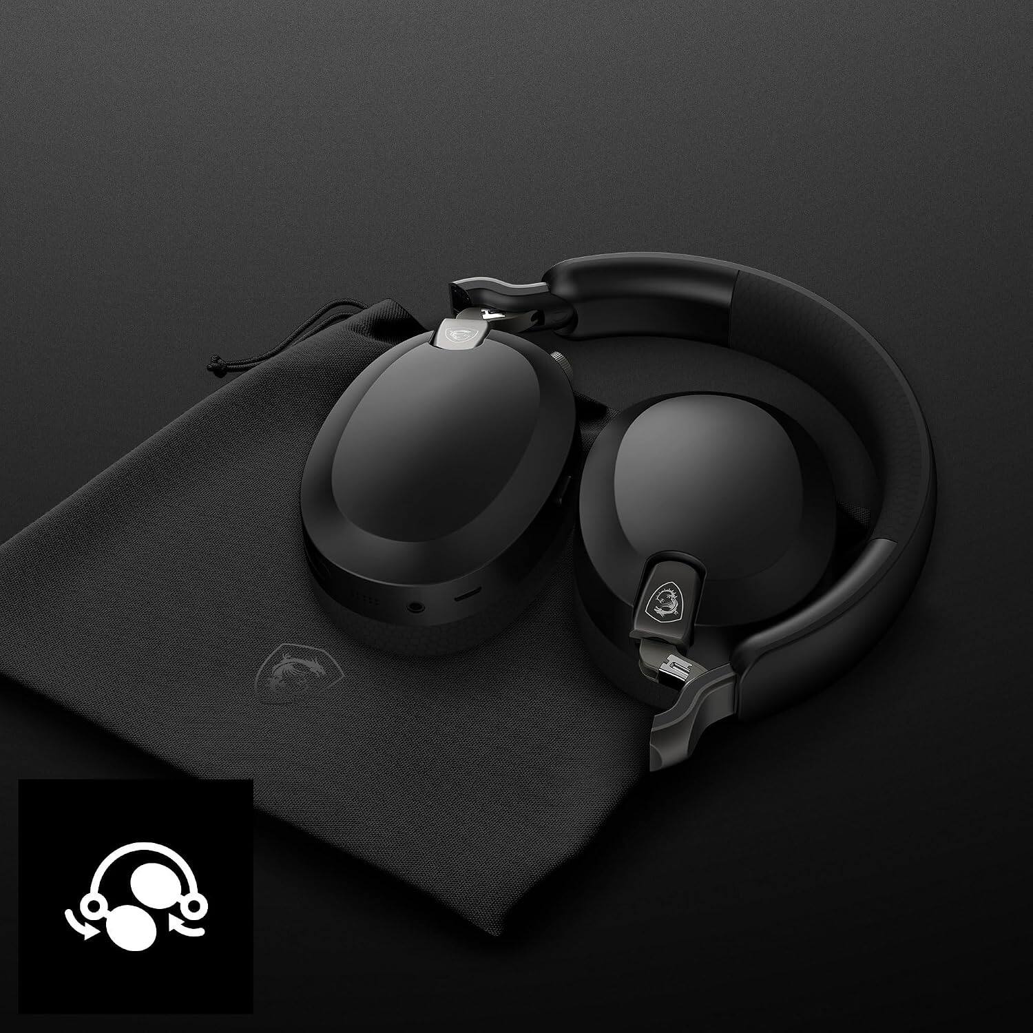 Alt View 7. MSI - MAESTRO 500 W Wireless Bluetooth Over-the-Ear Headphones with 3.5mm Wired Option.