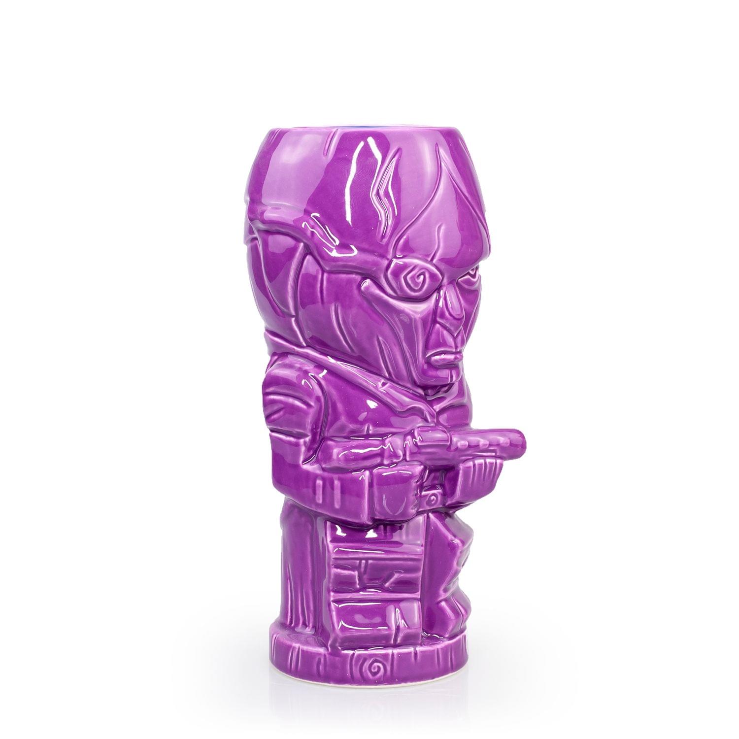 Alt View 1. ThinkGeek - Geeki Tikis Mass Effect Jaal Mug | Crafted Ceramic | Holds 14 Ounces - Purple.