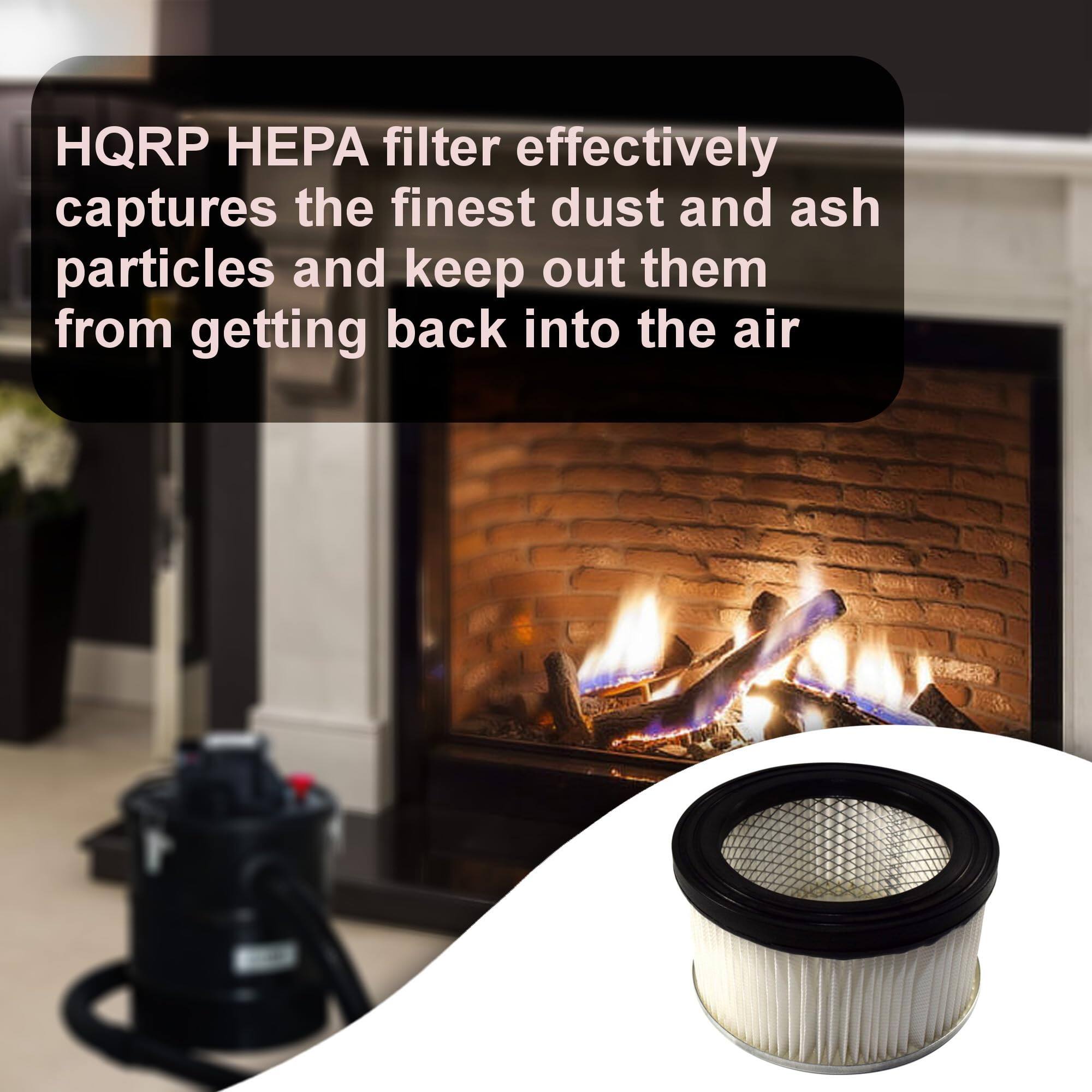 HQRP HEPA filter effectively captures the finest dust and ash particles and keeps them from getting back into the air.