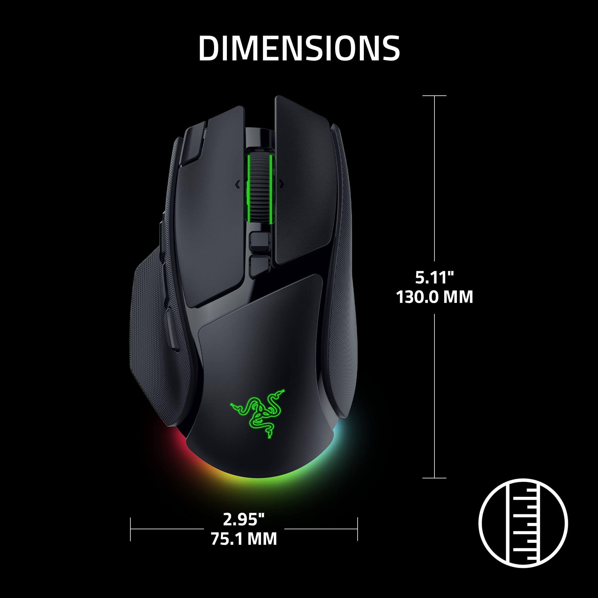 Razer Basilisk V4 Pro Ergonomic Gaming Mouse with 8000 Hz Polling