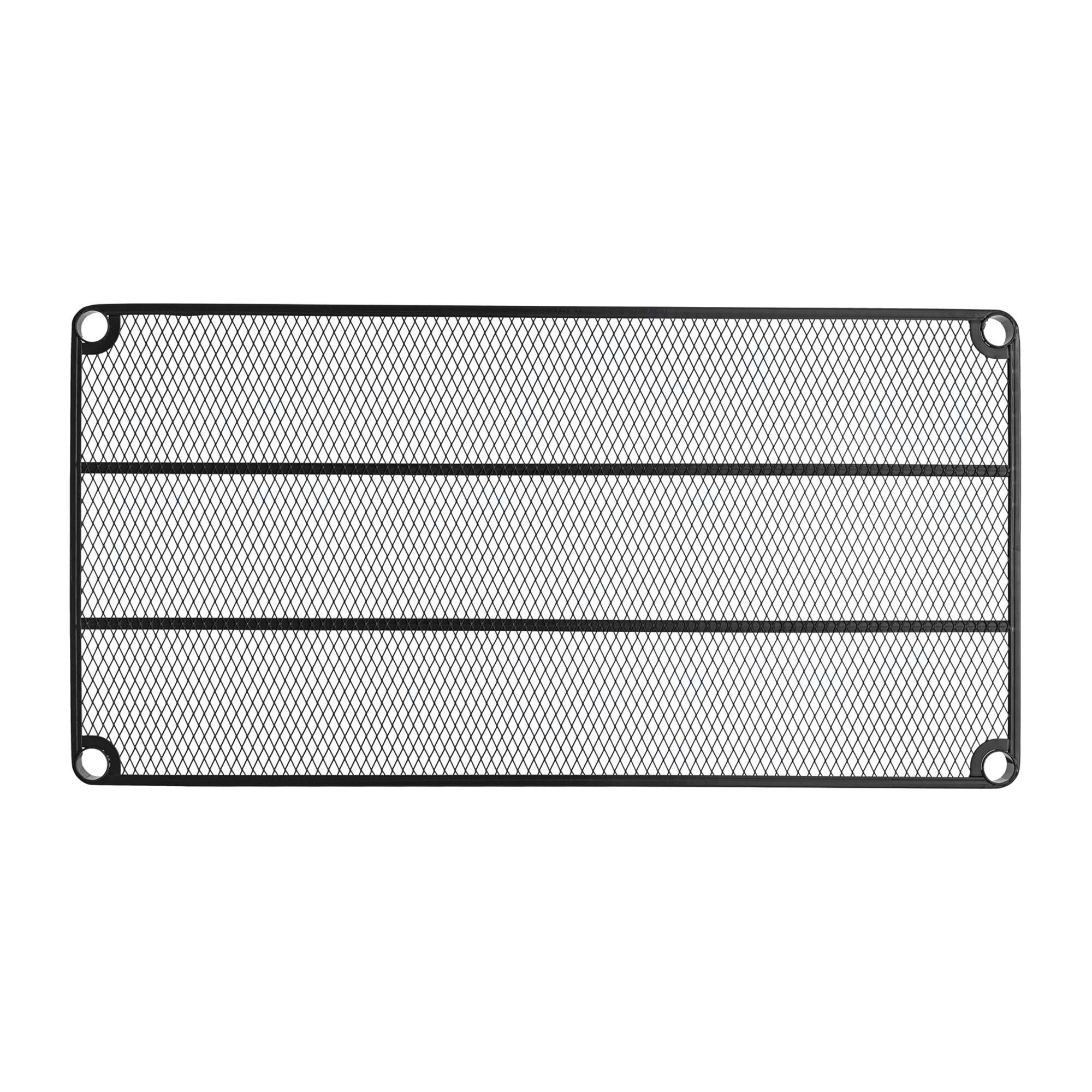 Alt View 7. Design Ideas - Design Ideas MeshWorks Metal Storage Utility Wood Top Shelving Unit Rack, Black - Black.