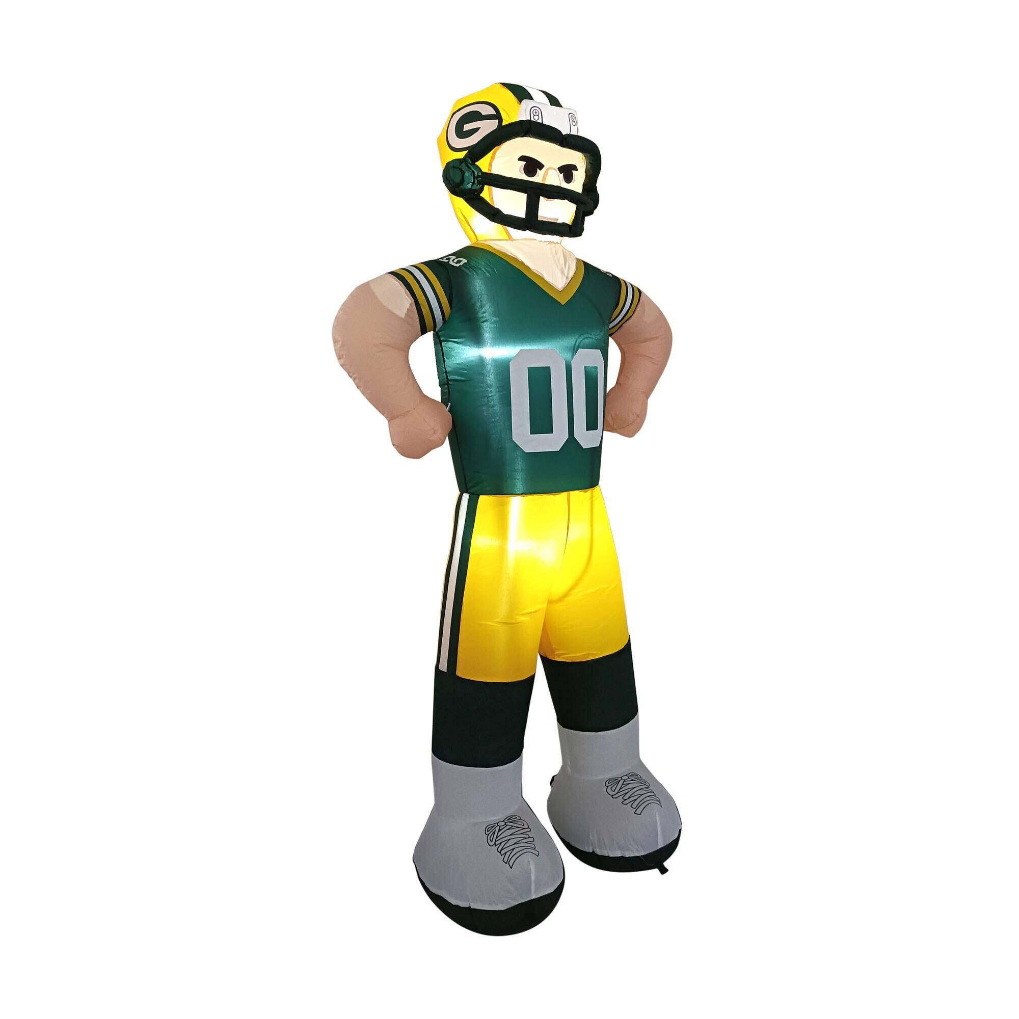 Alt View 1. Logo Brands - Green Bay Packers Player Lawn Inflatable - Multicolor.