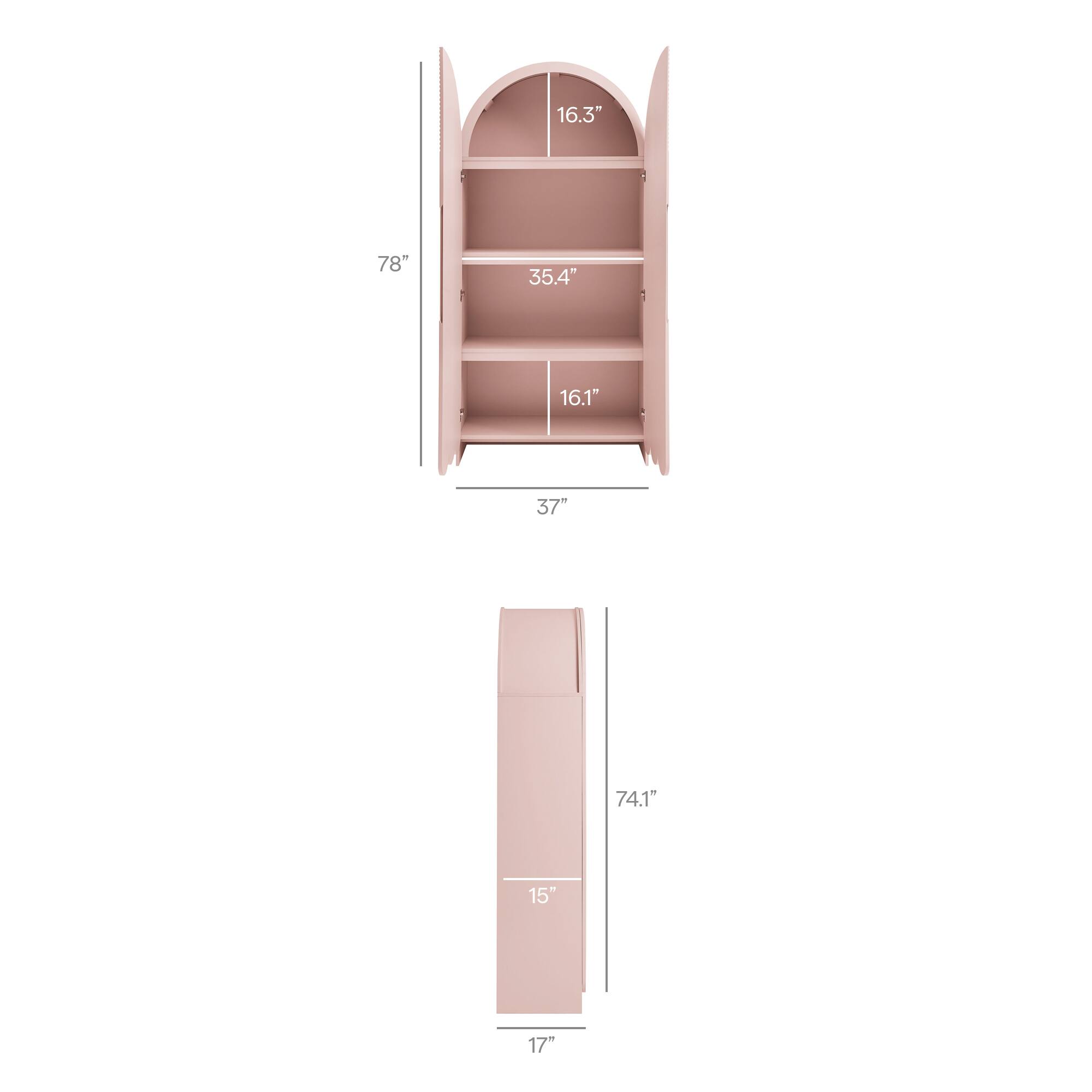 16.3" 78" 35.4" 16.1" 37" 74.1" 15" 17"