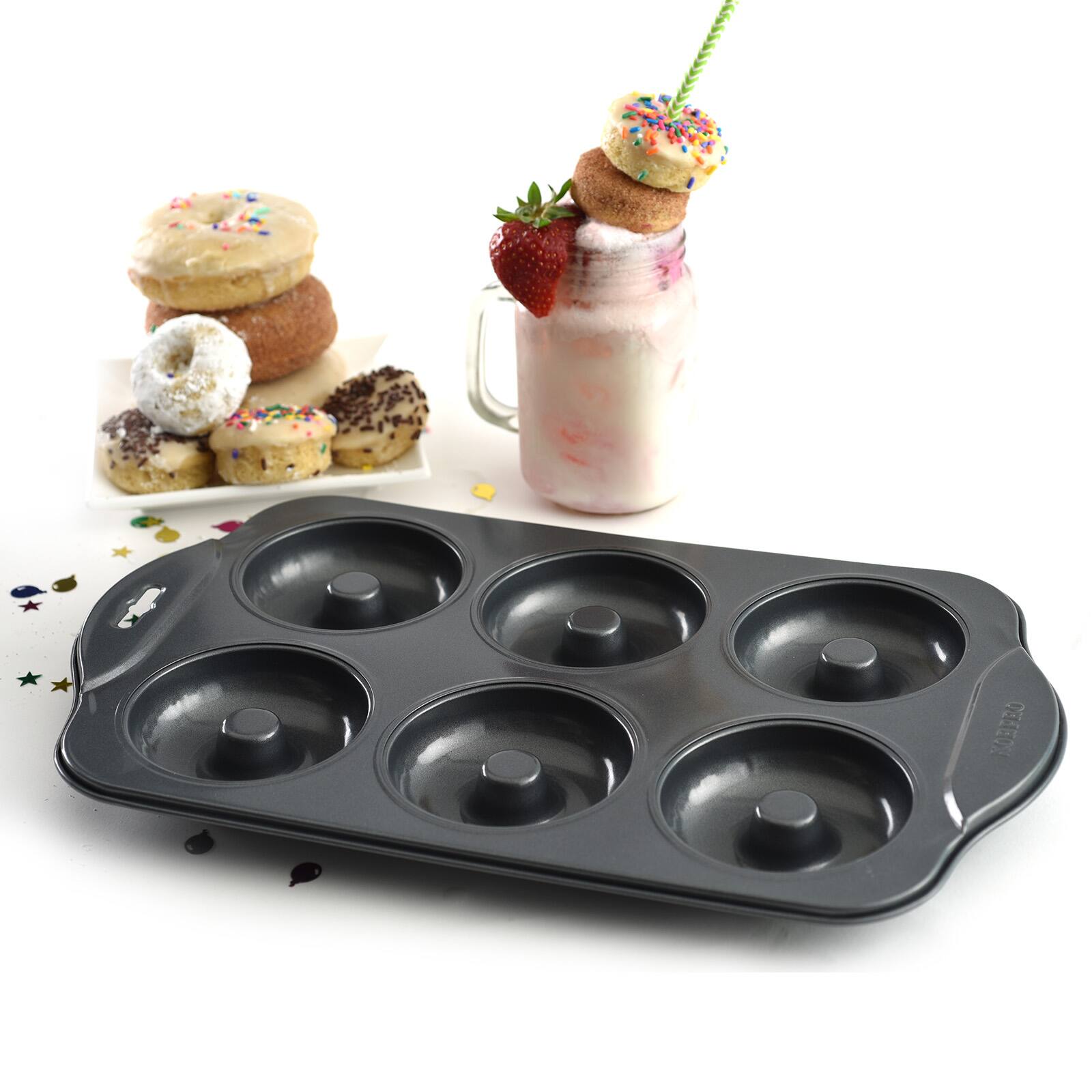 Alt View 2. Norpro - Nonstick 6-Cavity Donut Pan - Black.