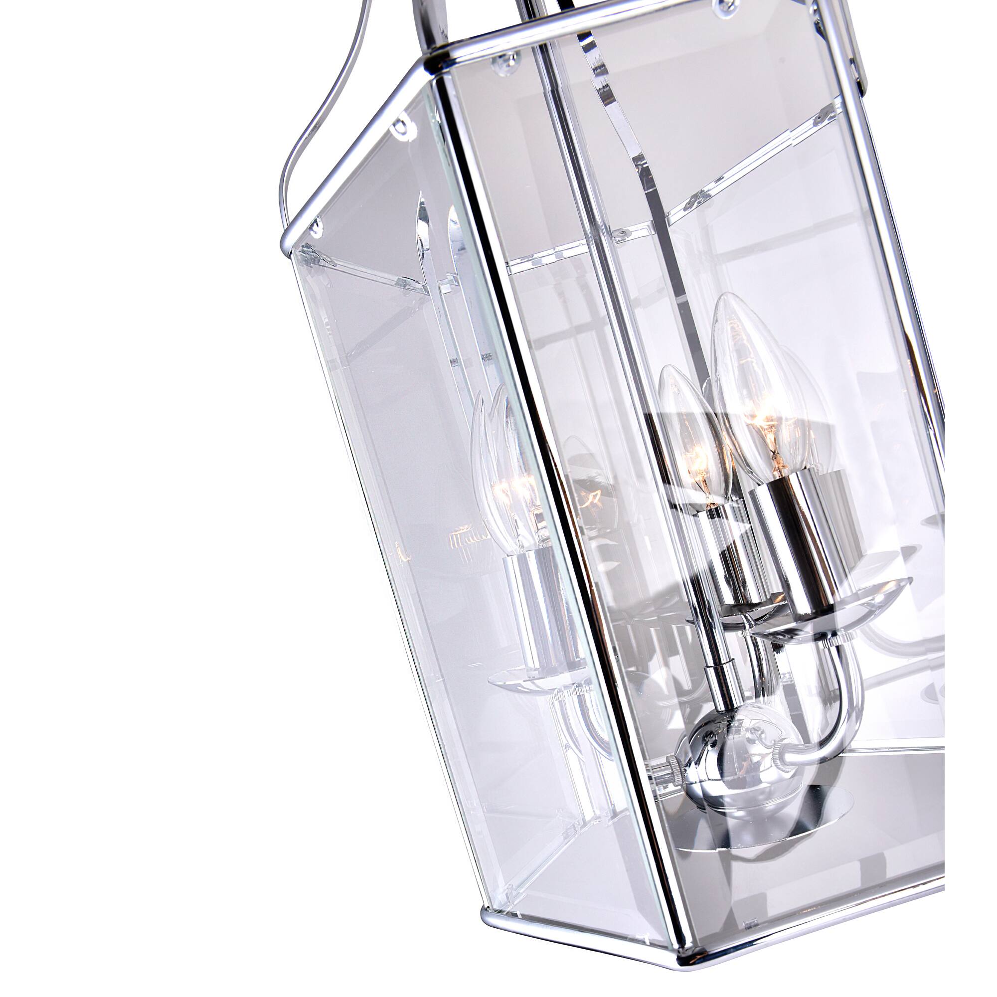 Left. CWI Lighting - Maury 3 Light Up Chandelier With Chrome Finish - Chrome.
