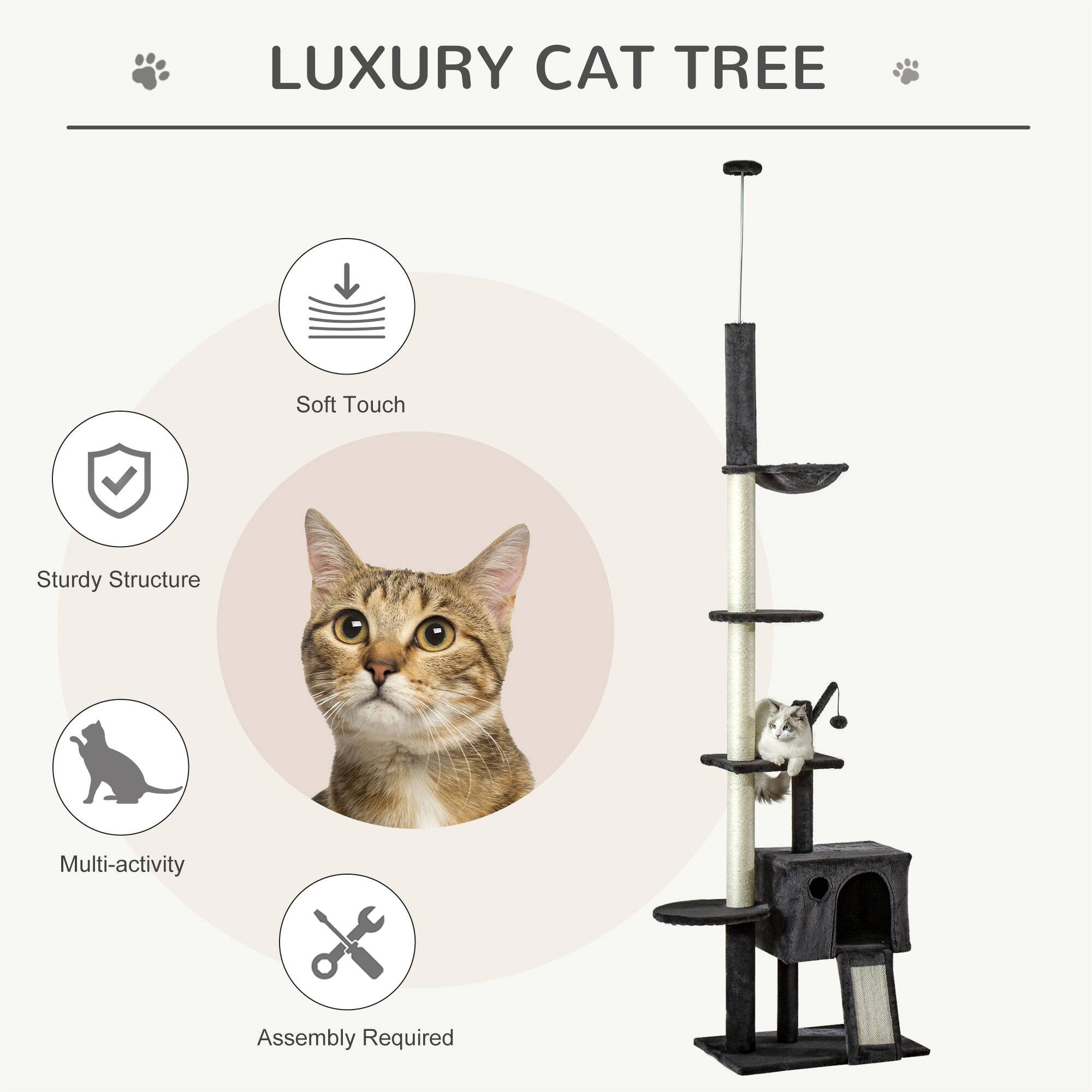 LUXURY CAT TREE

- Soft Touch
- Sturdy Structure
- Multi-activity
- Assembly Required