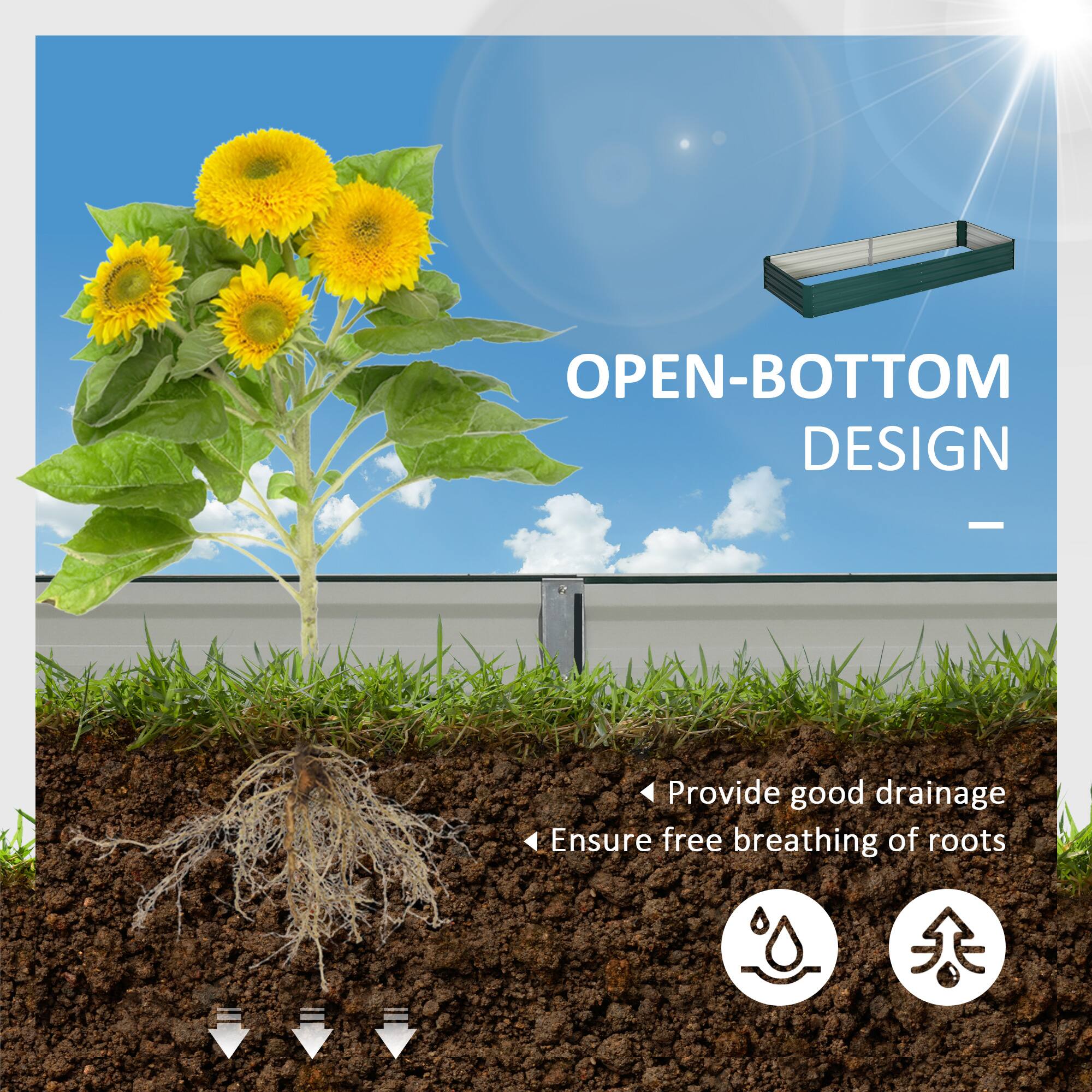 OPEN-BOTTOM DESIGN

- Provide good drainage
- Ensure free breathing of roots