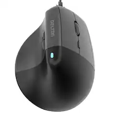 Front. Delton - Delton S38 Ergonomic Wired Mouse, Black (DMS38-U) - Black.