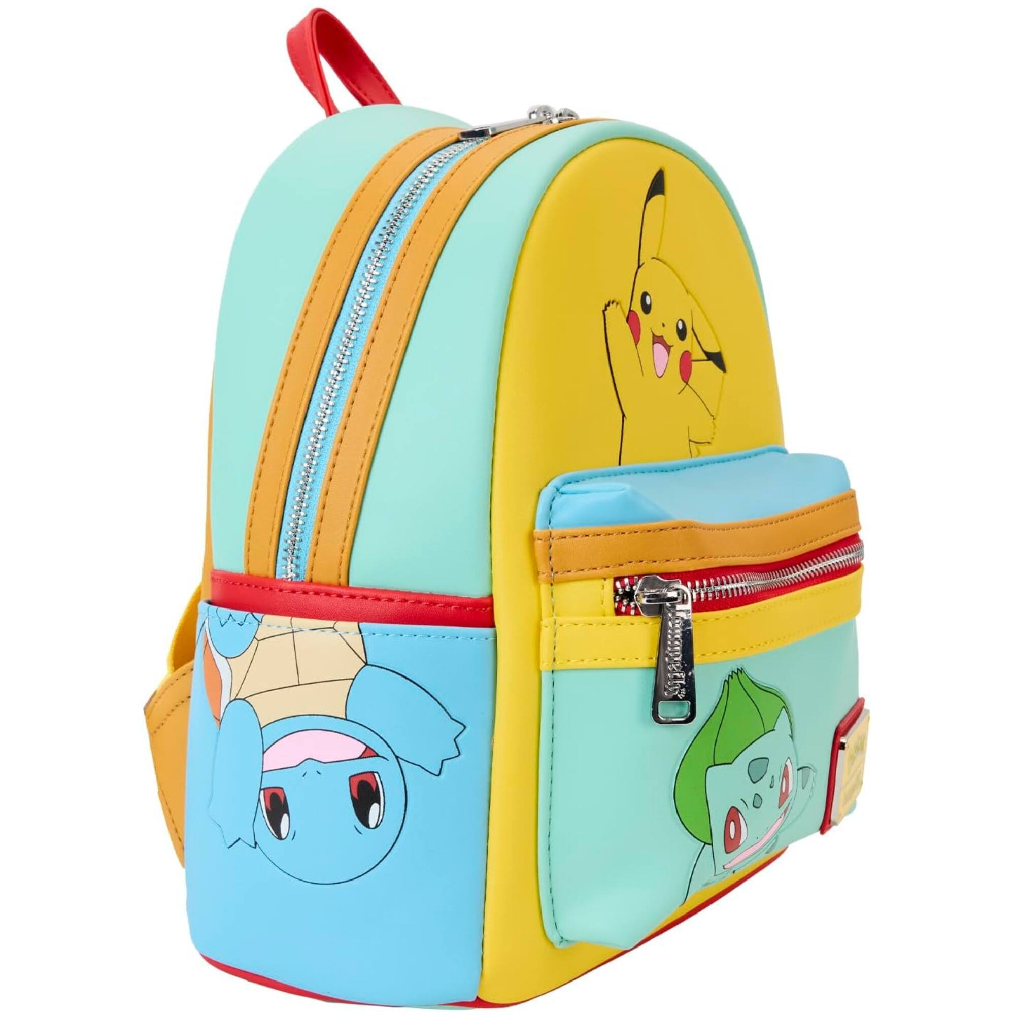 Alt View 1. LoungeFly - Loungefly Pokemon 10.5" Mini Faux Leather Backpack - Multicolored.