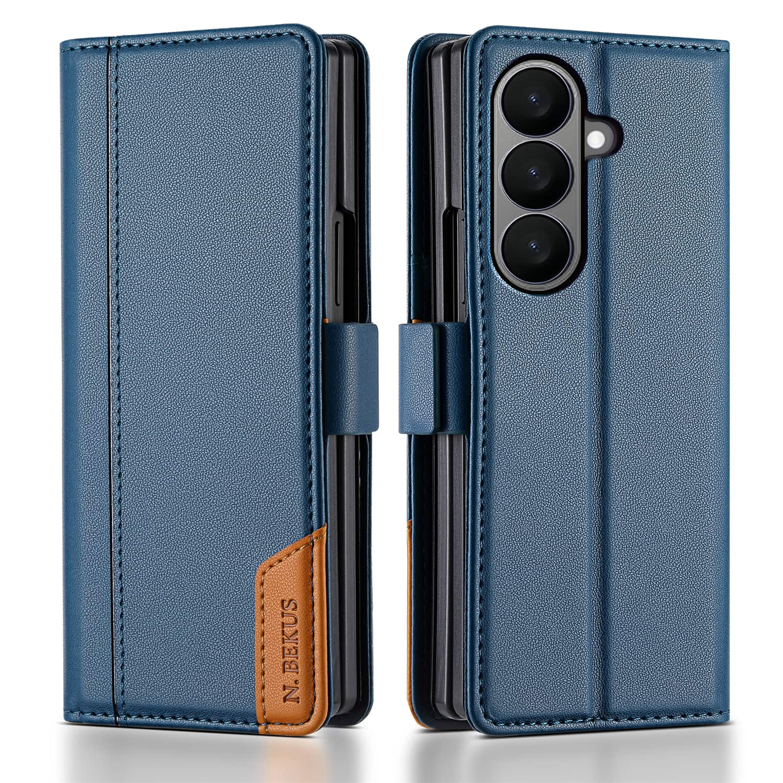 Dteck - Wallet Case for Samsung Galaxy Z Fold8 Ultra, Leather Folio Cover with Card Slots & Magnetic Closure - Blue price history on PriceWatchPro