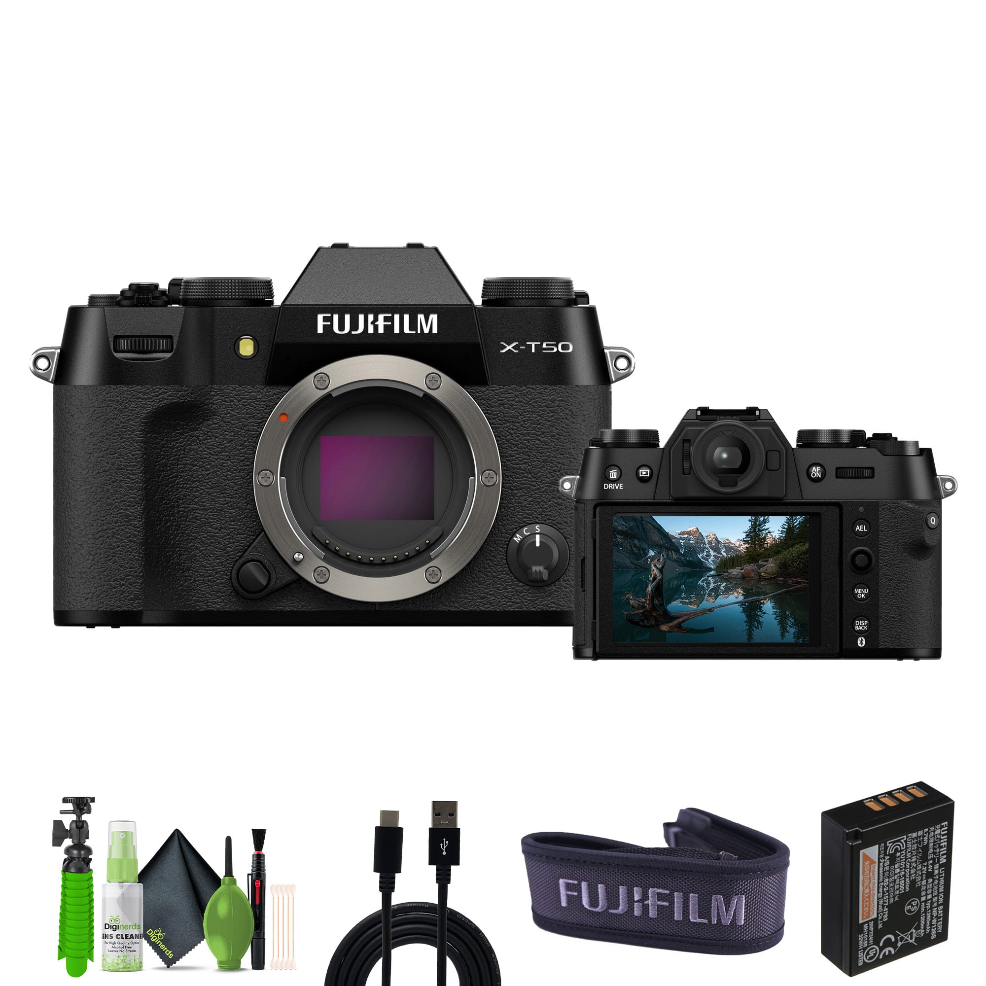 Fujifilm - X-T50 Mirrorless Digital Camera+ Accessories - Black