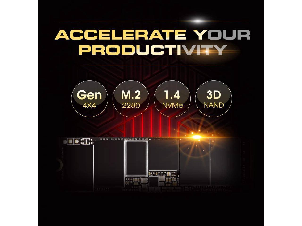 Silicon Power 2TB UD90 NVMe 4.0 Gen4 PCIe M.2 SSD R/W up to 5,000