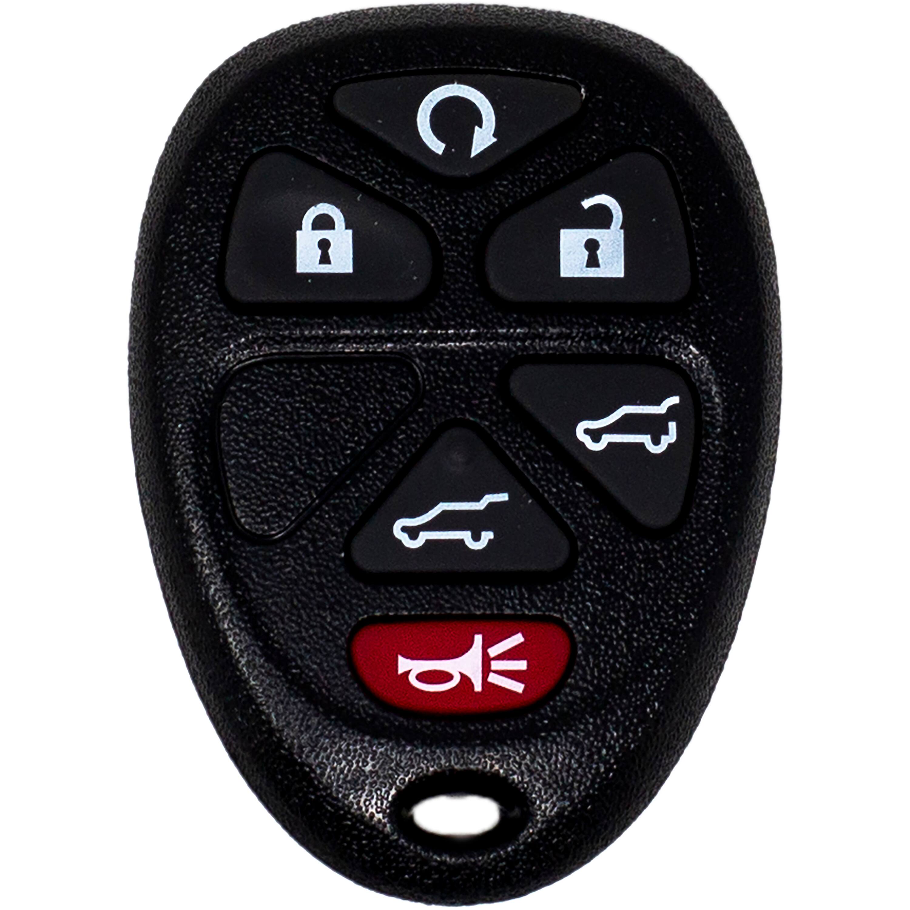 Back. Car Keys Express - Car Keys Express Replacement GM Remote - 6 Buttons (Lock, Unlock, Panic, Hatch, Hatch Glass, and Remote Start) - Black.