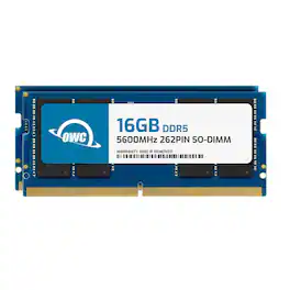 OWC - 32GB (2x16GB) DDR5 5600MHz 1Rx8 CL46 Non-ECC 262-pin SODIMM Memory RAM for Laptops, All-in-One Systems, NAS Systems - Black Chips