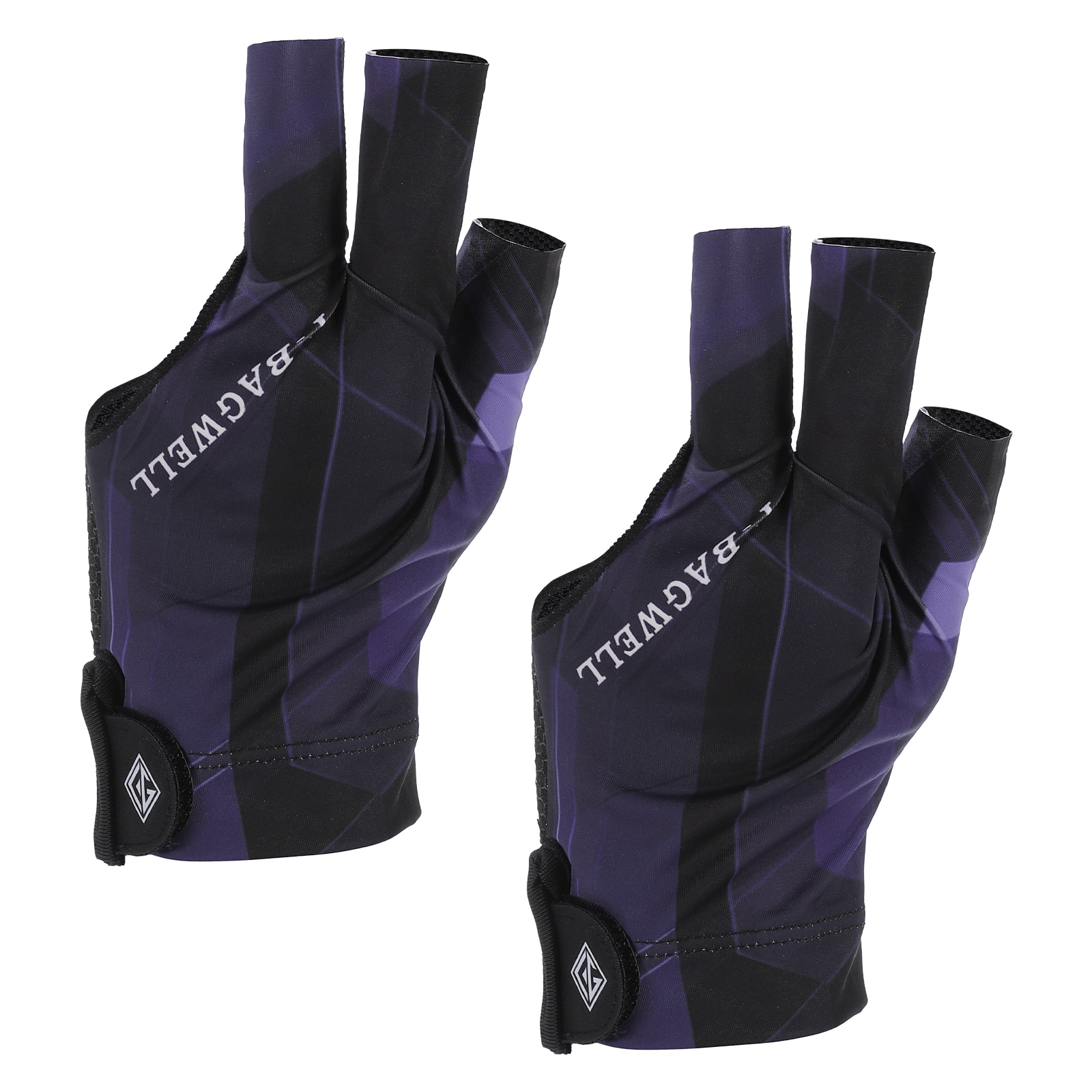 Unique Bargains - 3 Finger Pool Glove Left Hand, Billiard Gloves for Shooter Carom Pool Snooker Cue Accessories 2pcs - Fits Men Women - Black Purple price history on PriceWatchPro