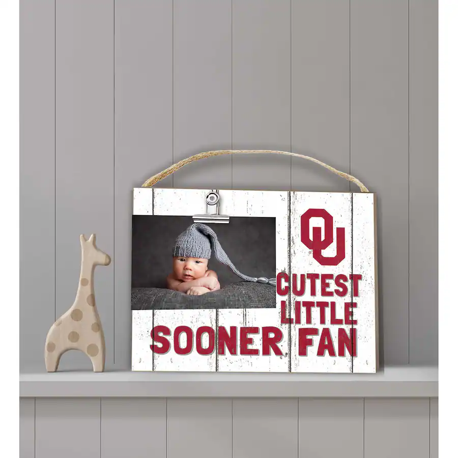 Jardine Oklahoma Sooners 8'' x 10'' Cutest Little Weathered Logo Clip ...