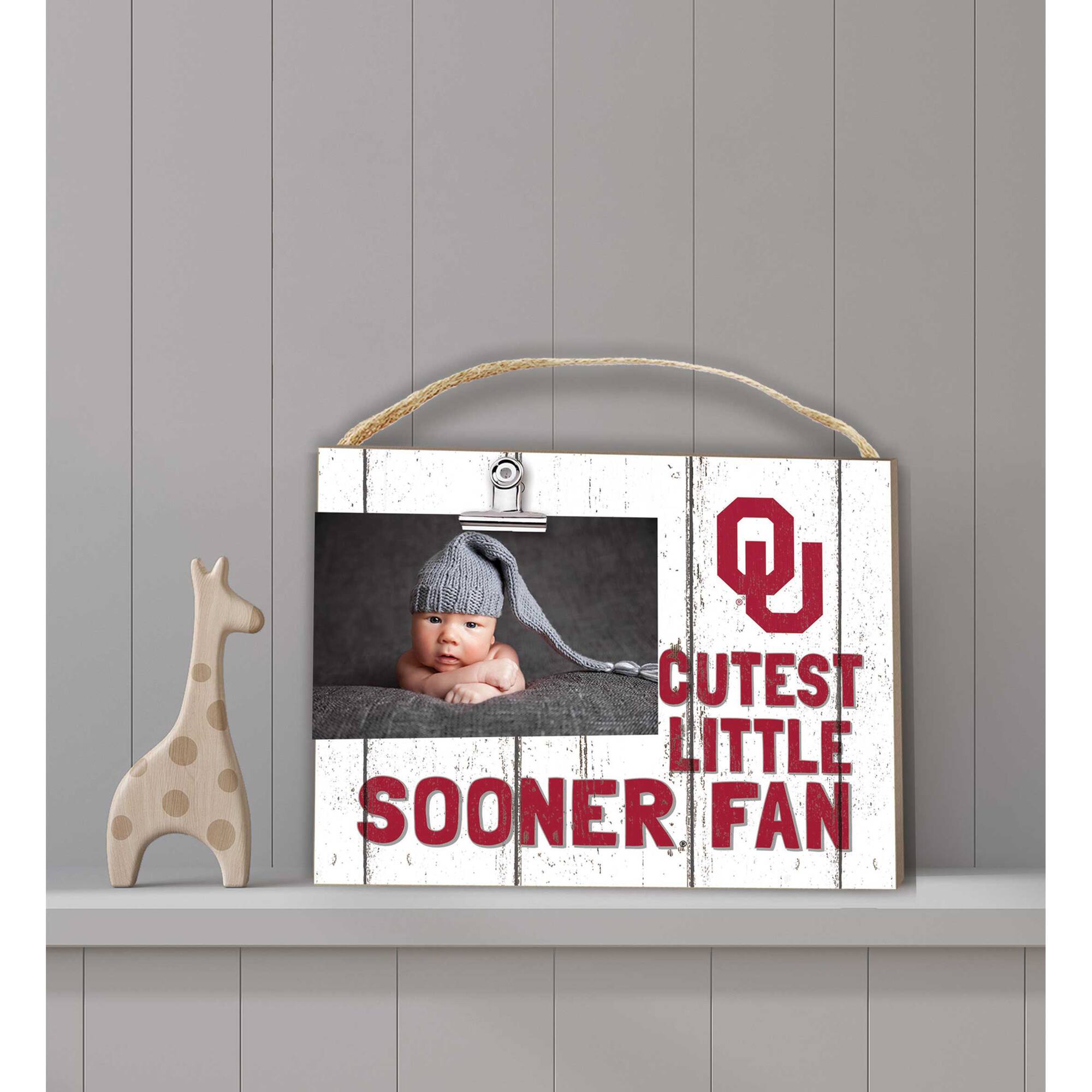 Jardine Oklahoma Sooners 8'' x 10'' Cutest Little Weathered Logo Clip ...