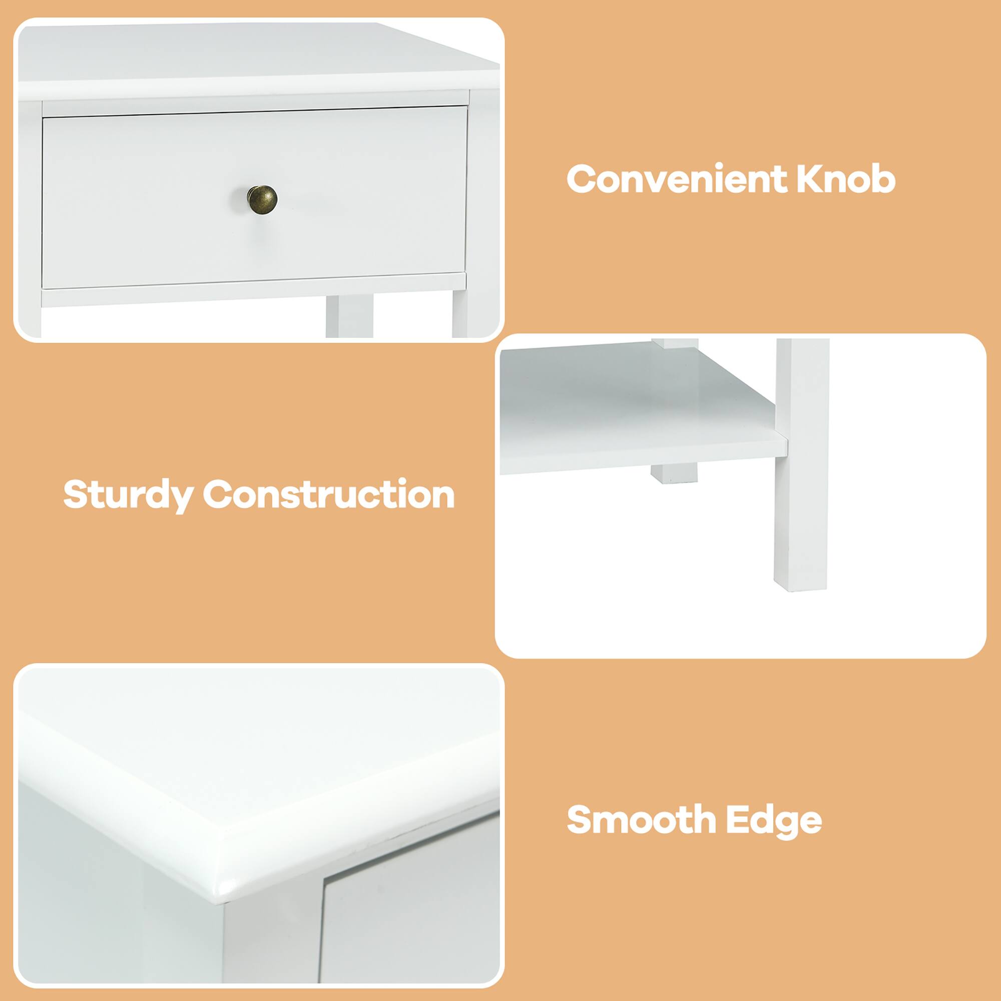 Convenient Knob, Sturdy Construction, Smooth Edge