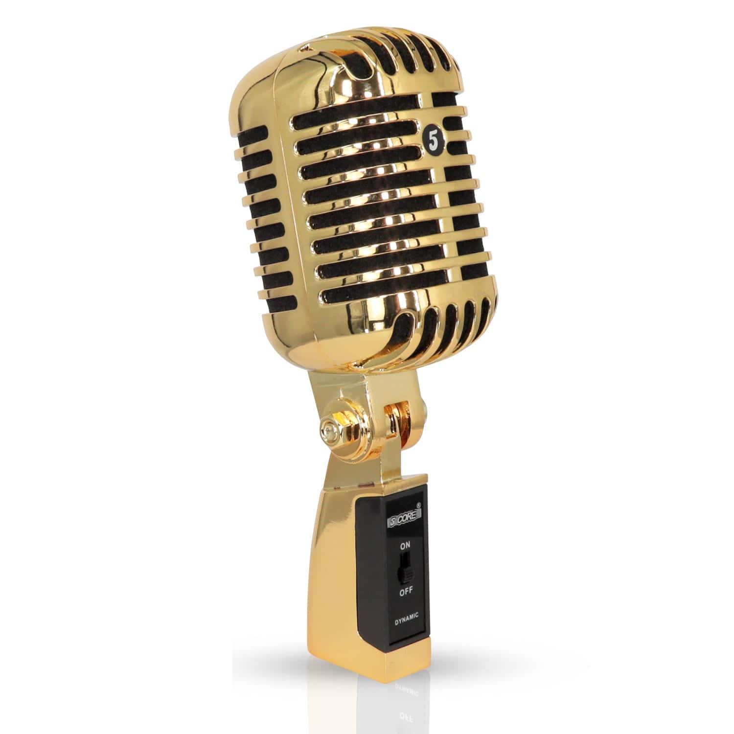 5 CORE - 5Core Vintage Microphone Classic Dynamic Professional XLR Studio Retro Style Mic-RTRO MIC GLD