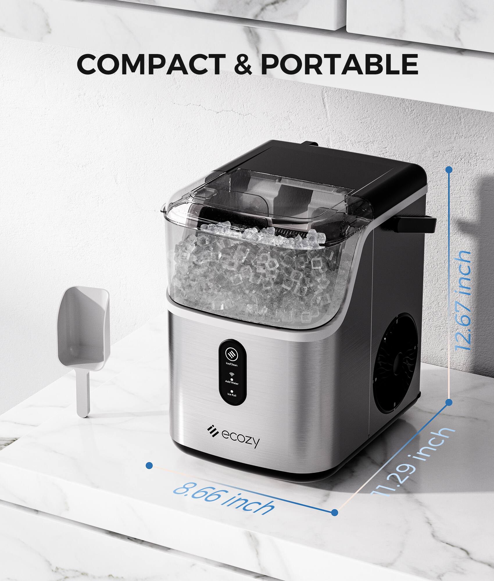 COMPACT & PORTABLE

ARCH - YOUR ecozy 8.66 inch
12.67 inch 11.29 inch