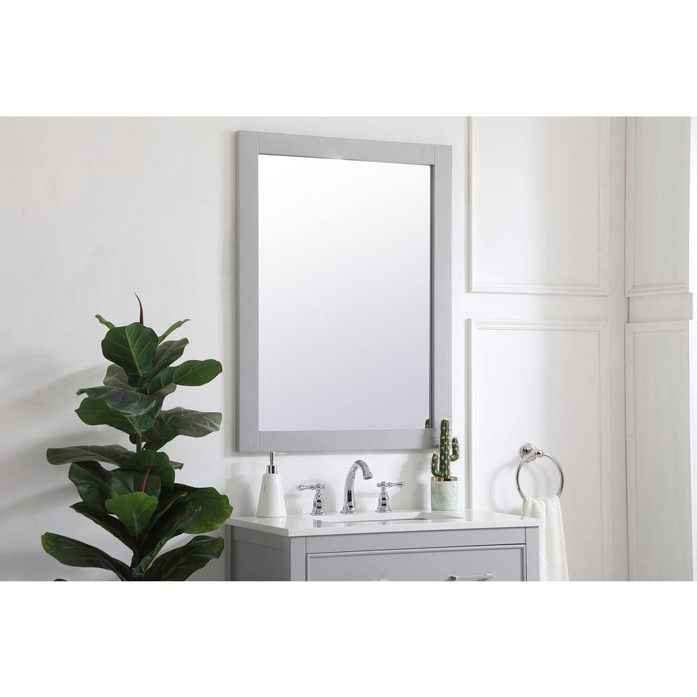 Alt View 7. Elegant Decor - Aqua rectangle vanity mirror 27 inch in Grey - Grey.